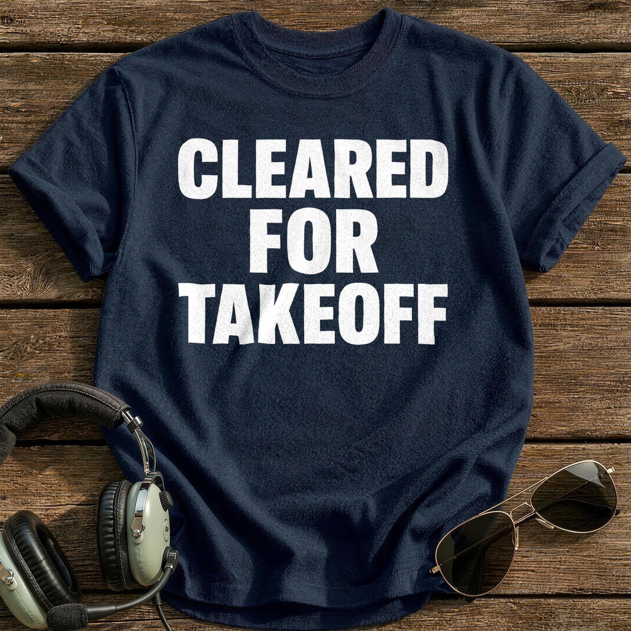 Cleared For Takeoff T-Shirt - Navy