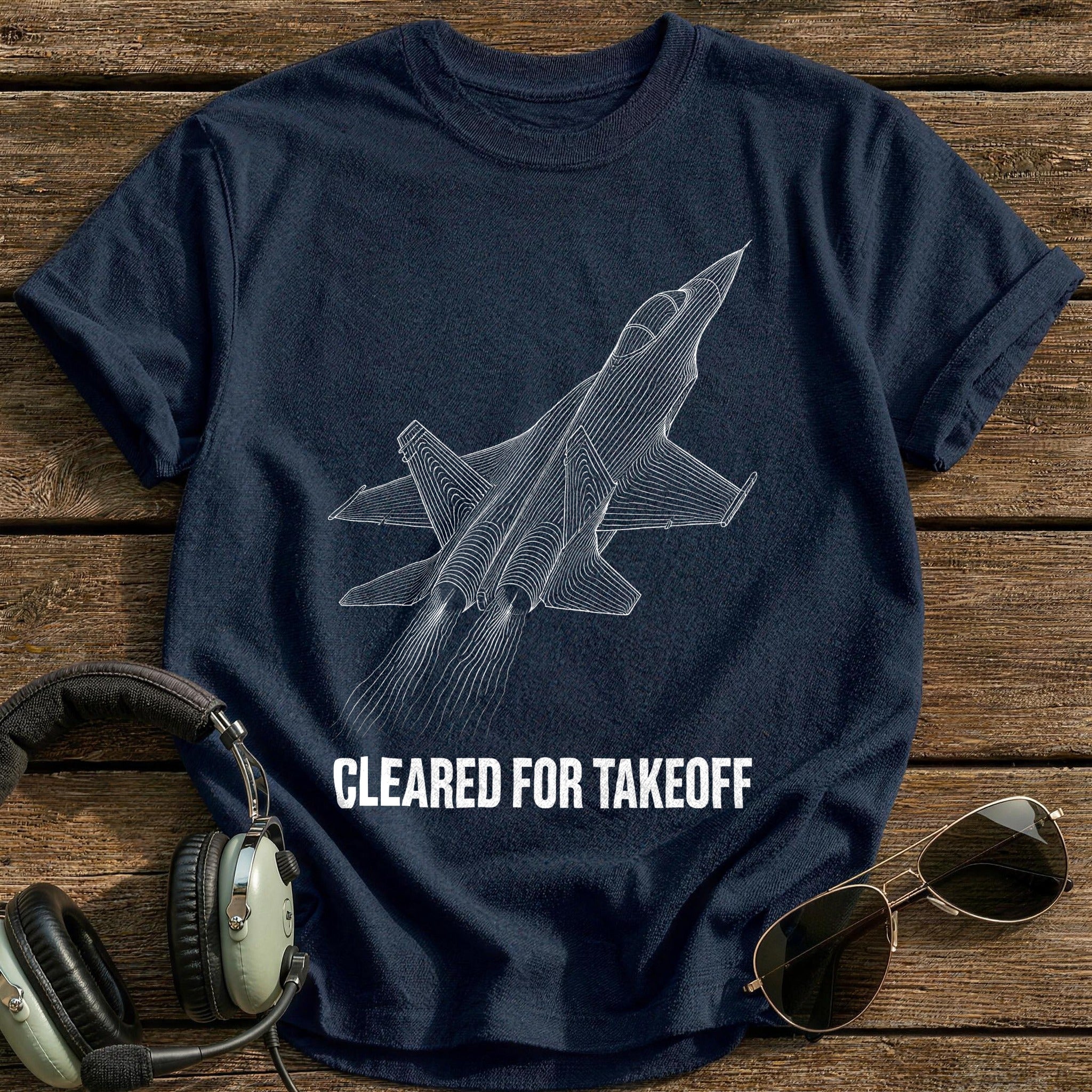 Cleared Takeoff 31 T-Shirt - Navy