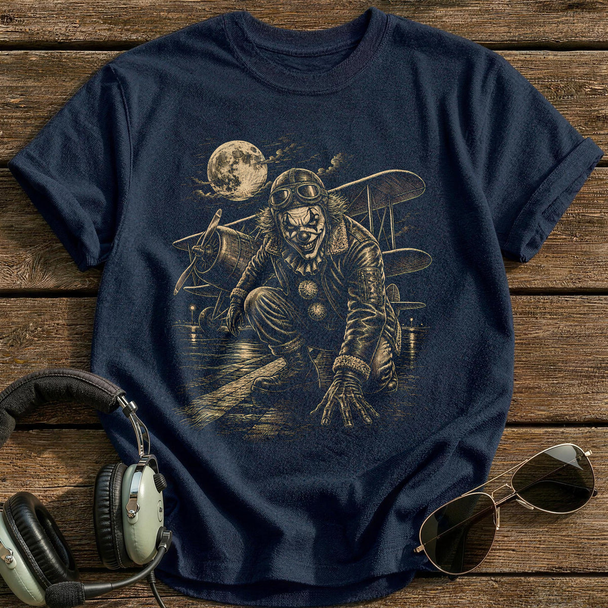 Clown Scene 46 T-Shirt - Navy