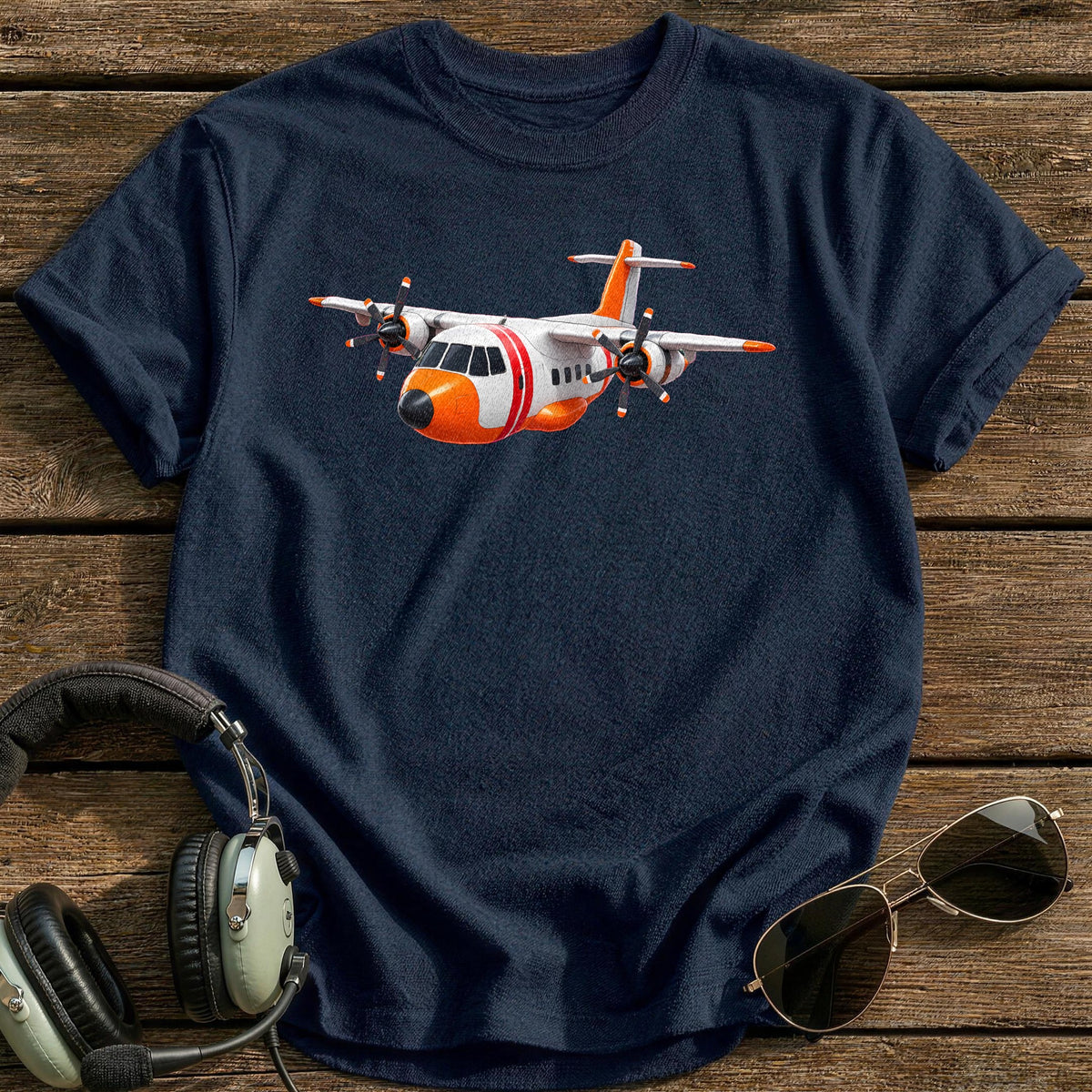 Coastguard Plane 76 T-Shirt - Navy