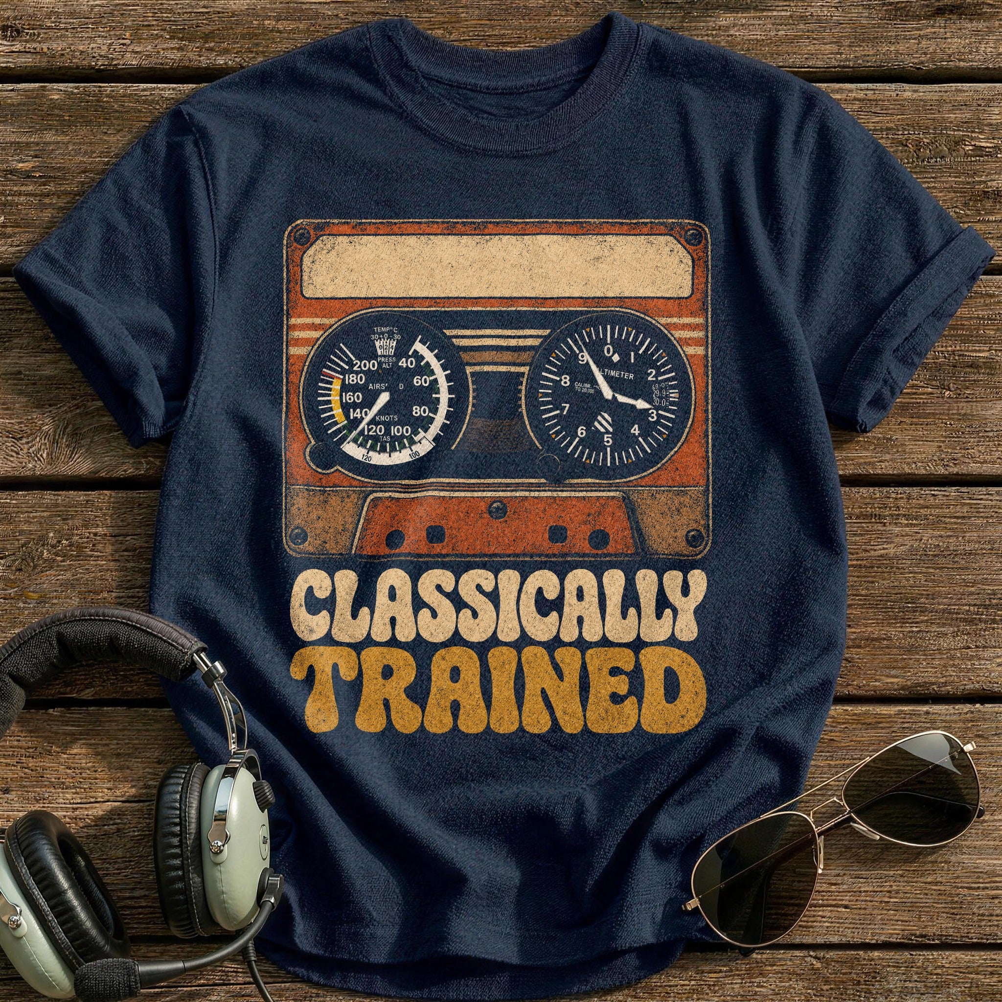 Cockpit Vintage T-Shirt - Navy