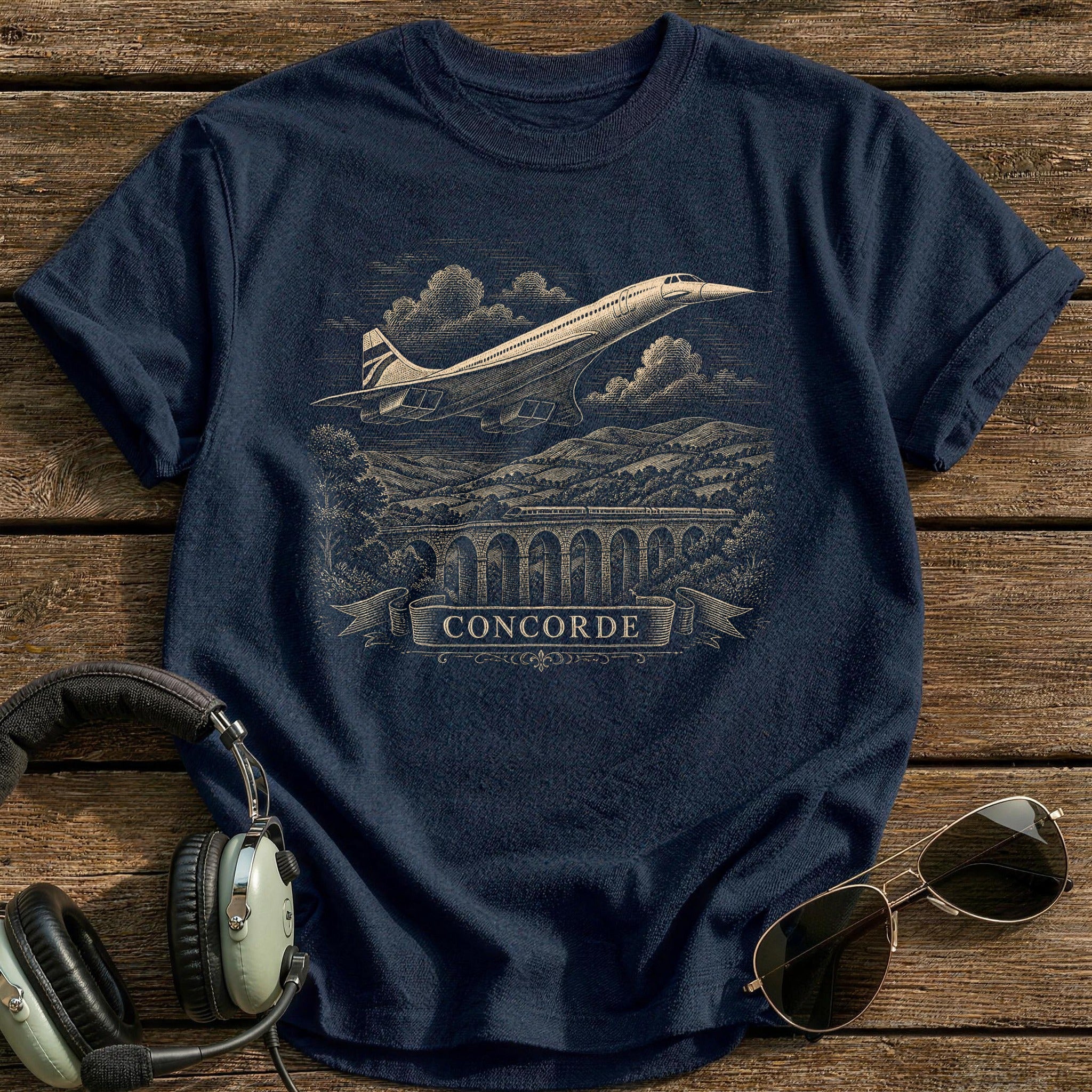 Concorde Provence Plaque T-Shirt - Navy