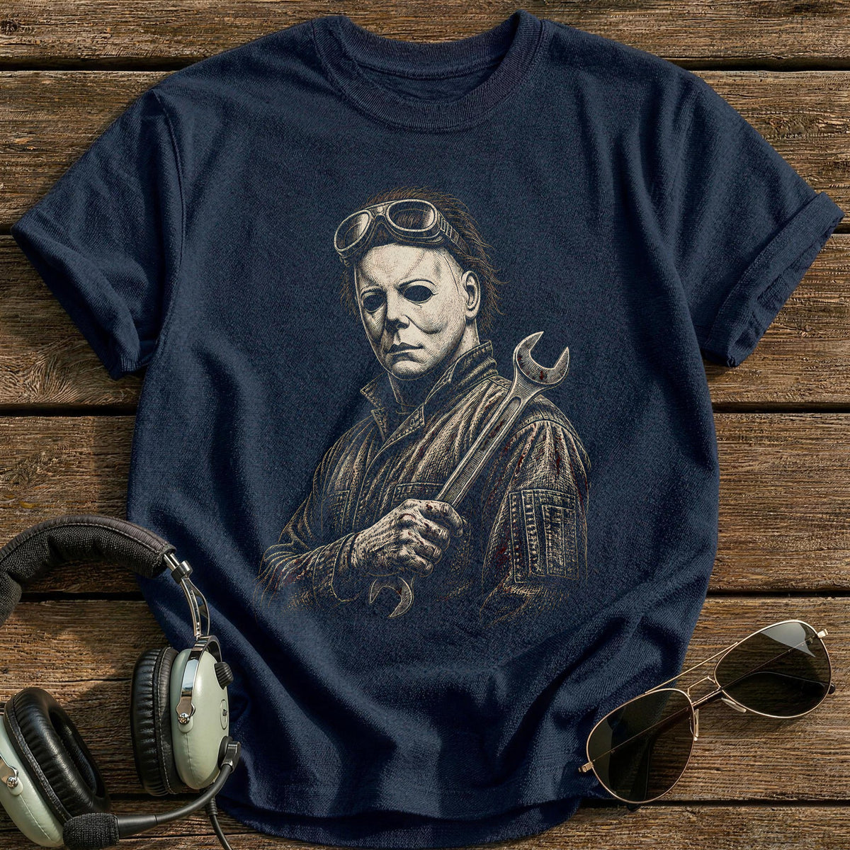 Coverall Etched 26 T-Shirt - Navy