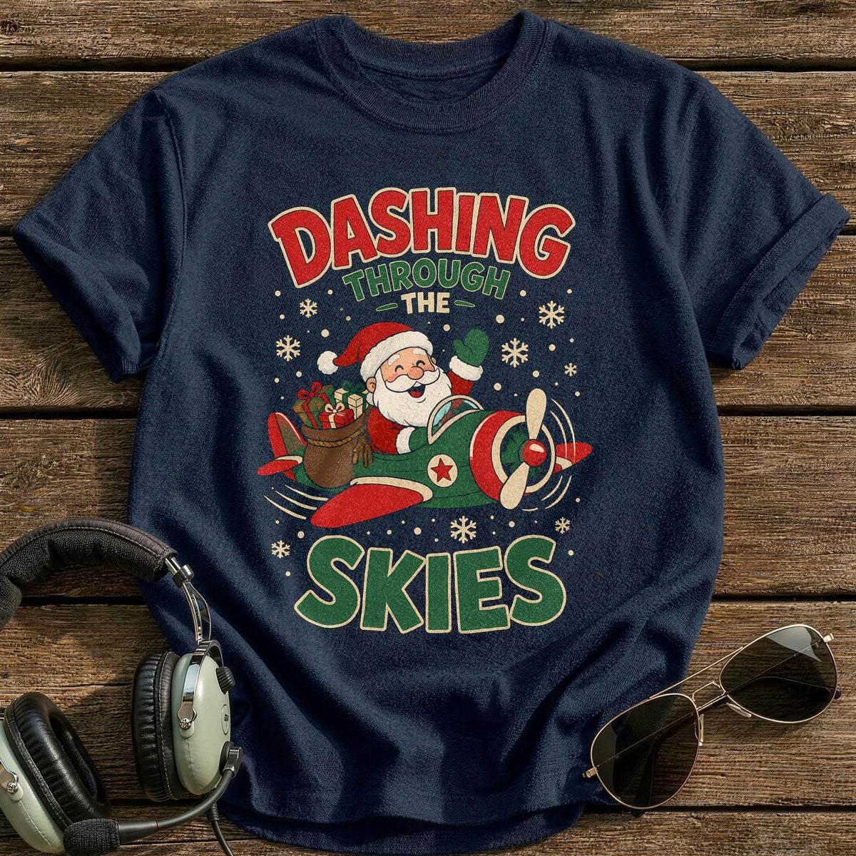 Dashing Through The Skies 38 T-Shirt - Navy