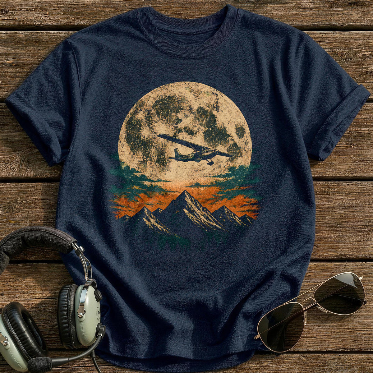 Desert Moon Glide T-Shirt - Navy