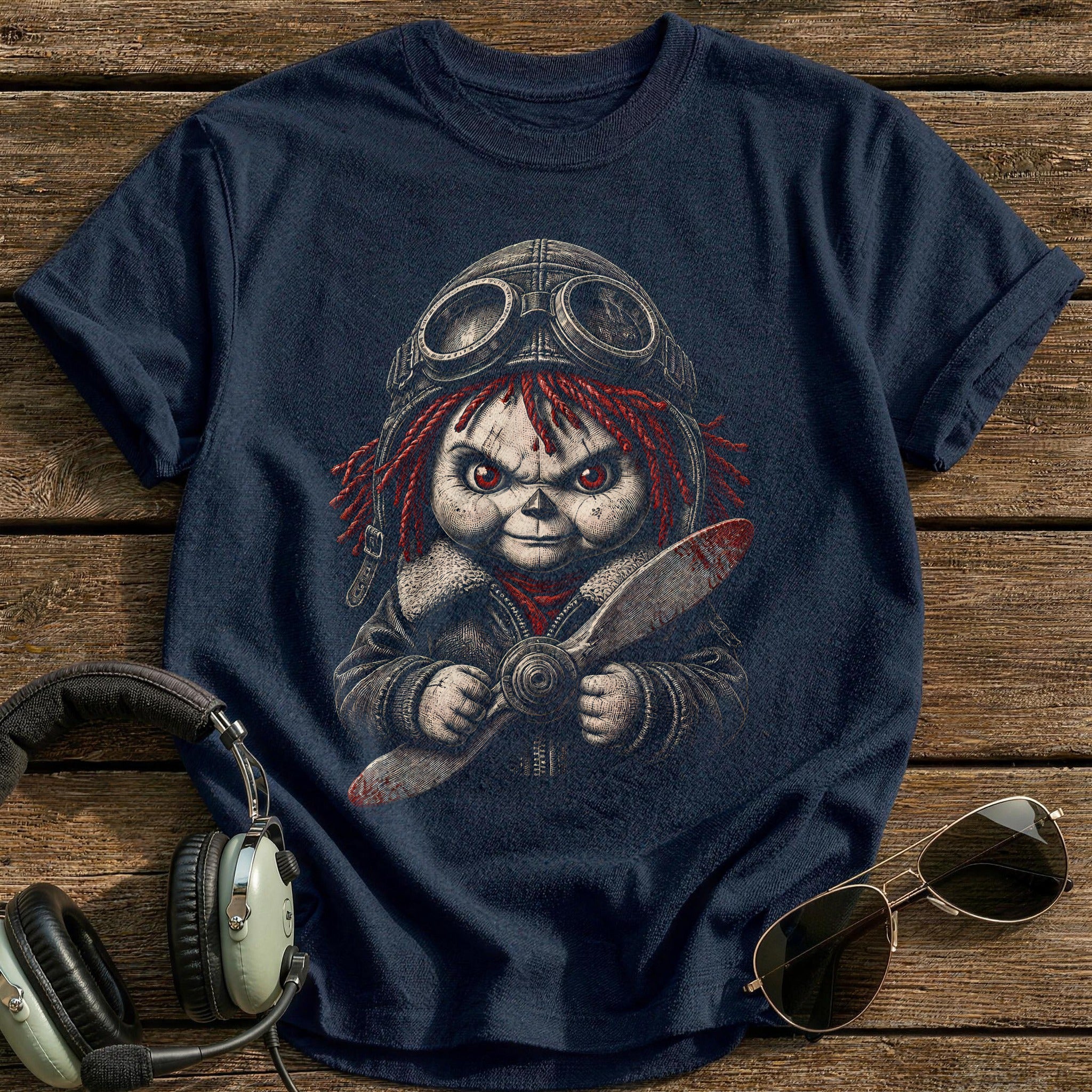 Doll Etched 73 T-Shirt - Navy