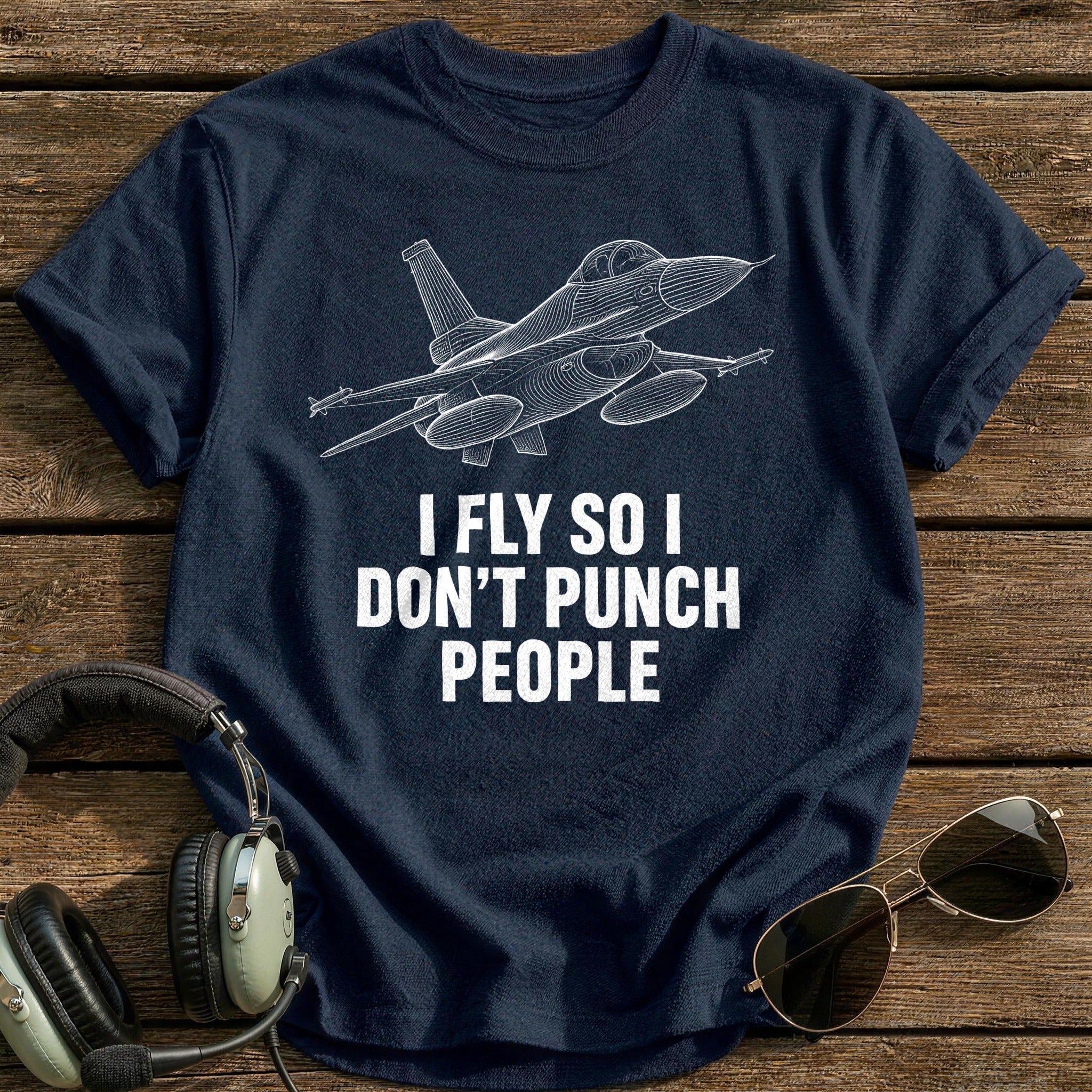 Dont Punch People 74 T-Shirt - Navy