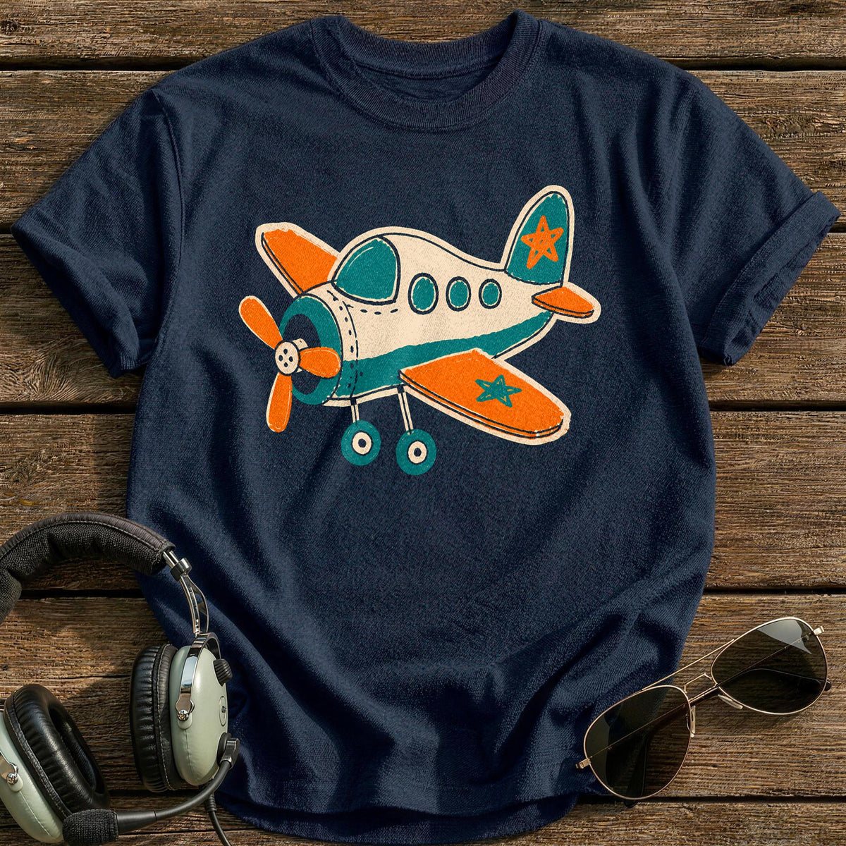 Doodle Squadron T-Shirt - Navy