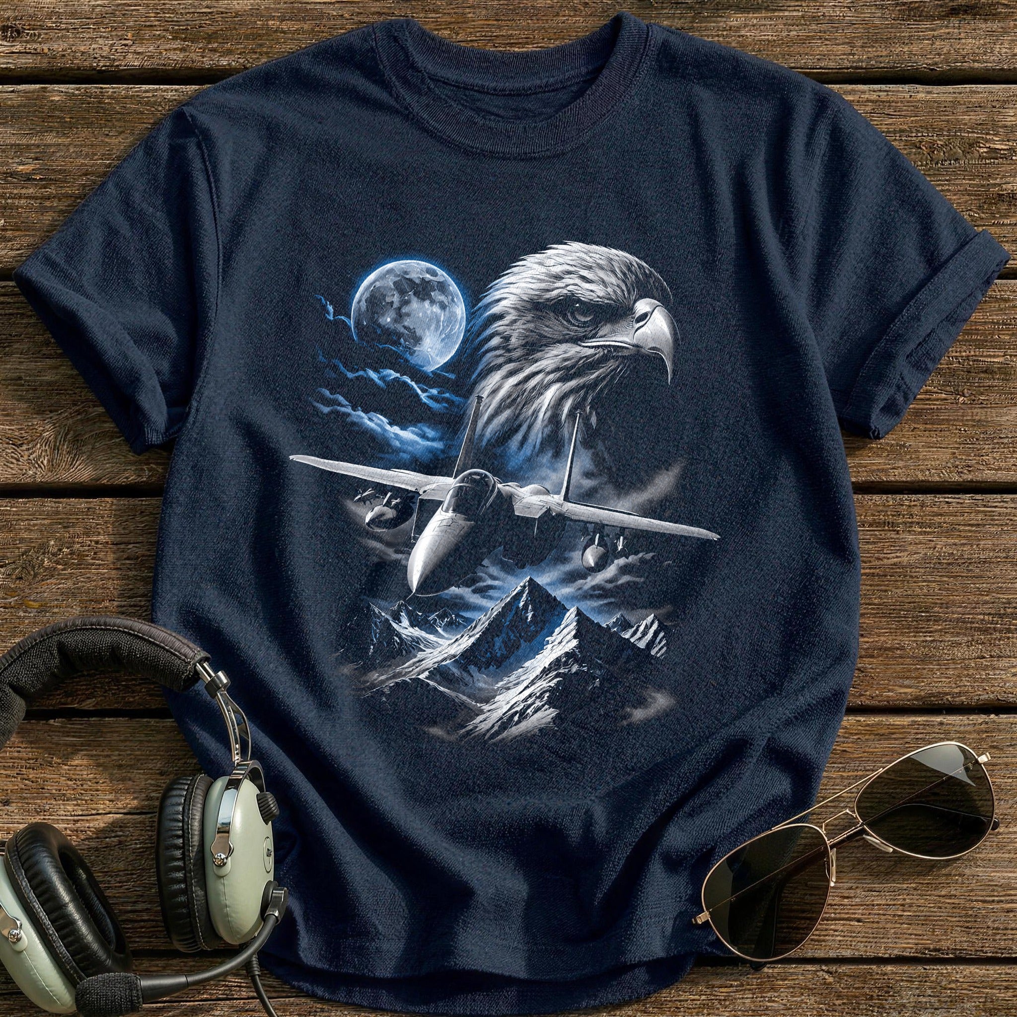 Eagle Jet Mountains T-Shirt - Navy