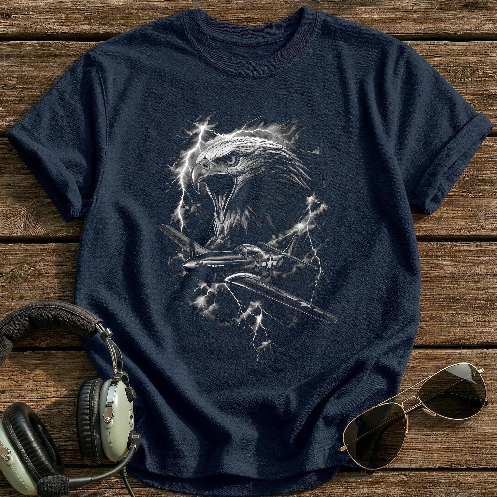 Eagle Warbird Lightning T-Shirt - Navy