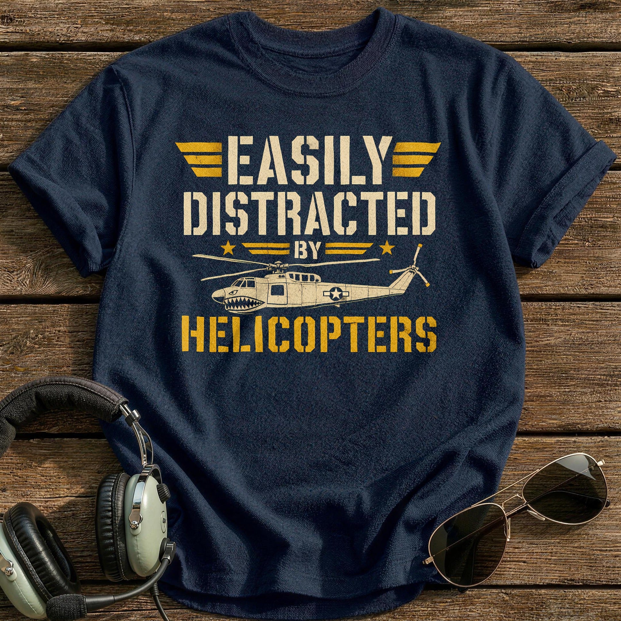 Easily Distracted By Helicopters - Navy