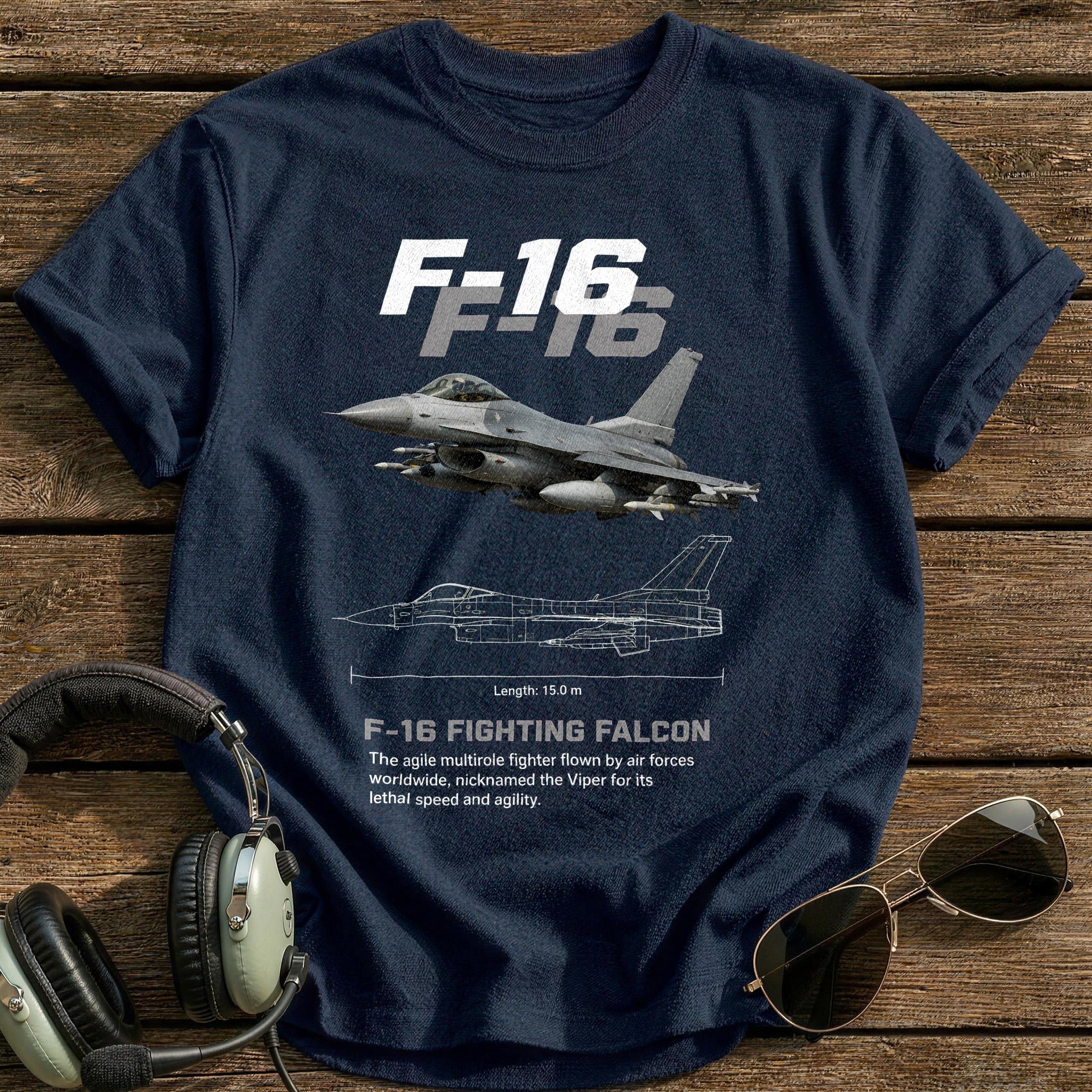 F16 15 T-Shirt - Navy