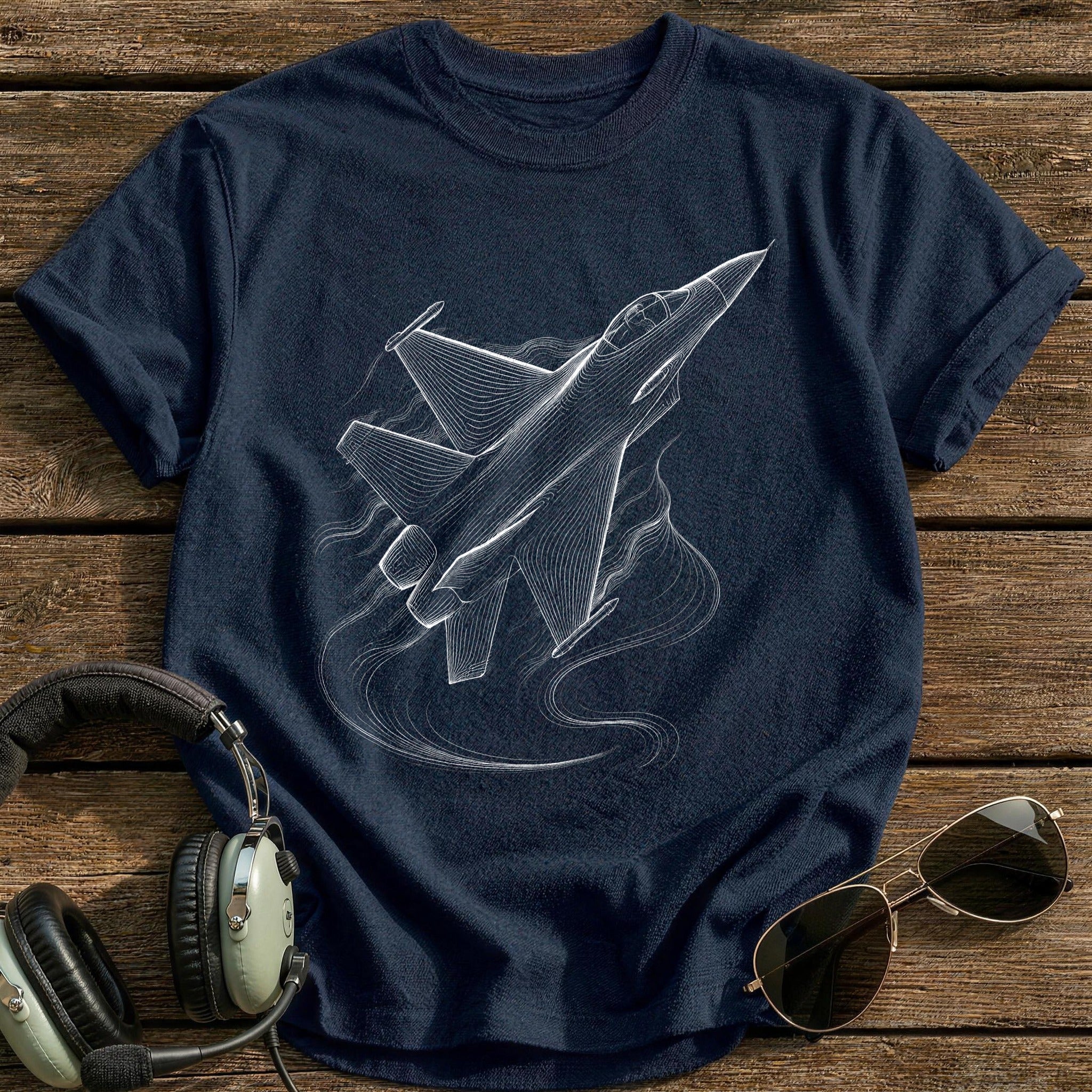 Fighter Jet 75 T-Shirt - Navy