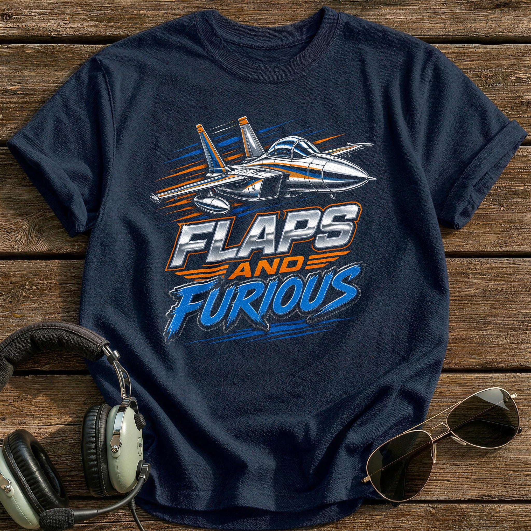 Flaps & Furious T-Shirt - Navy