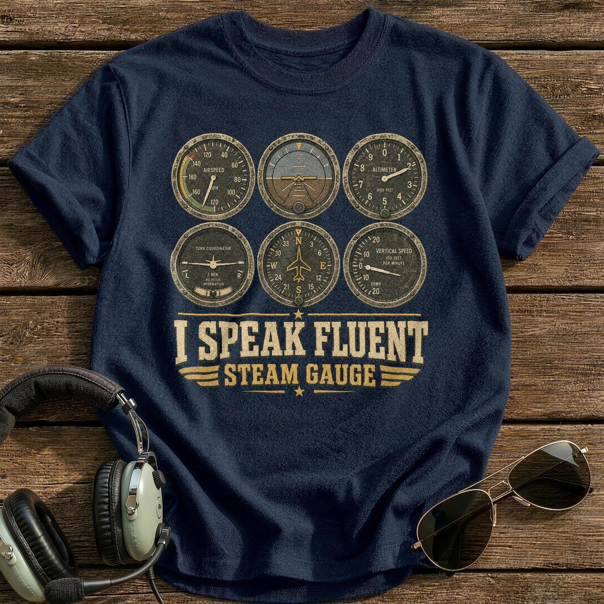 Fluent Steam Gauge T-Shirt - Navy