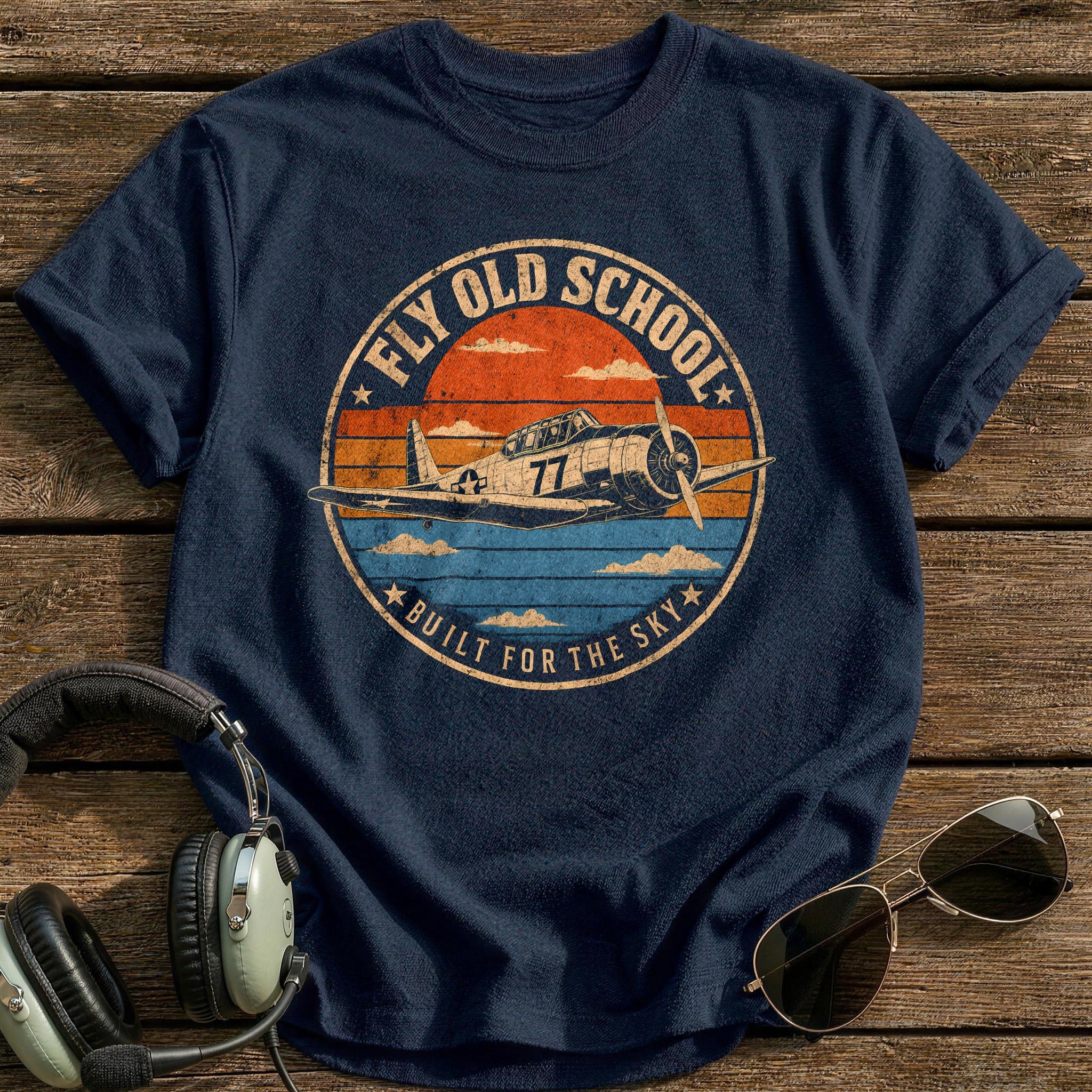 Fly Old School - Navy