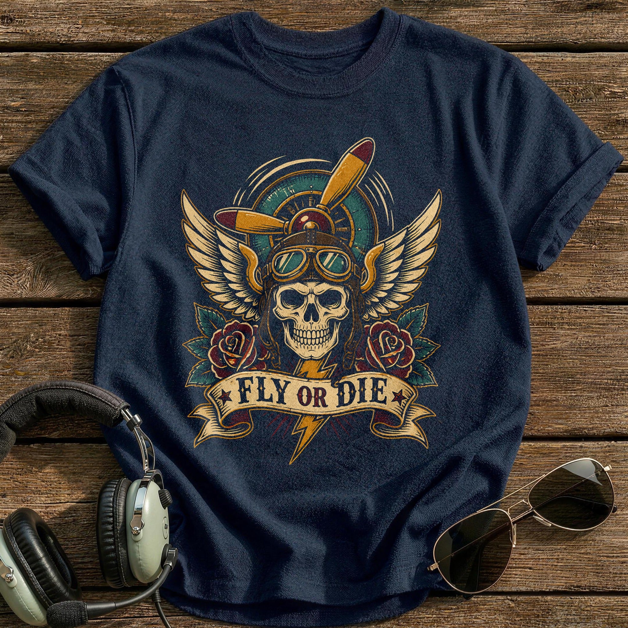 Fly Or Die 04 T-Shirt - Navy