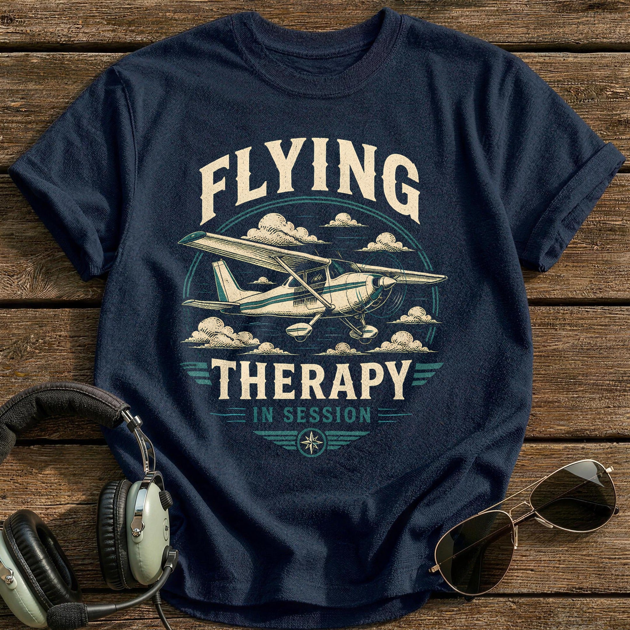 Flying Therapy In Session 29 T-Shirt - Navy