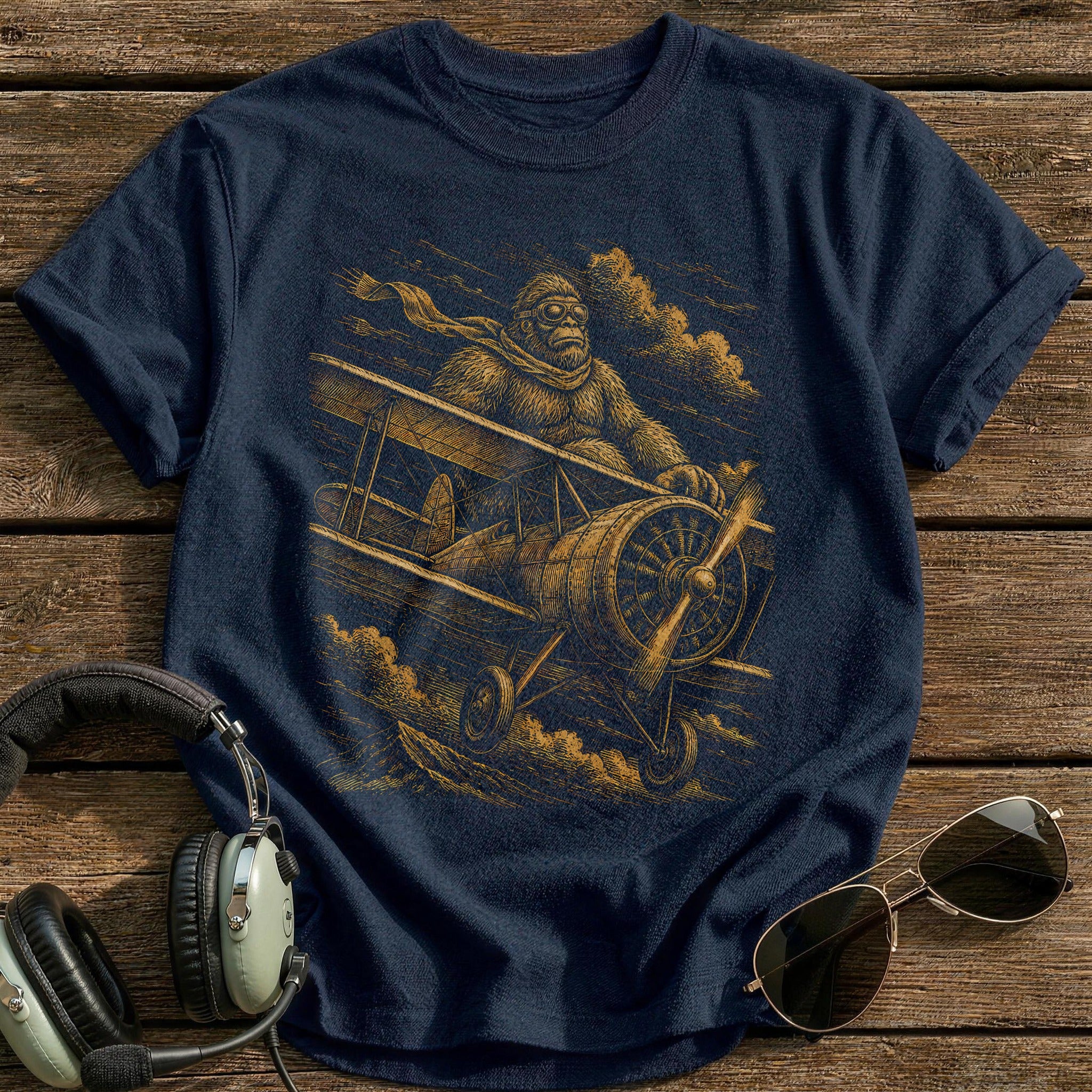 Flying Vintage Biplane 73 - Navy
