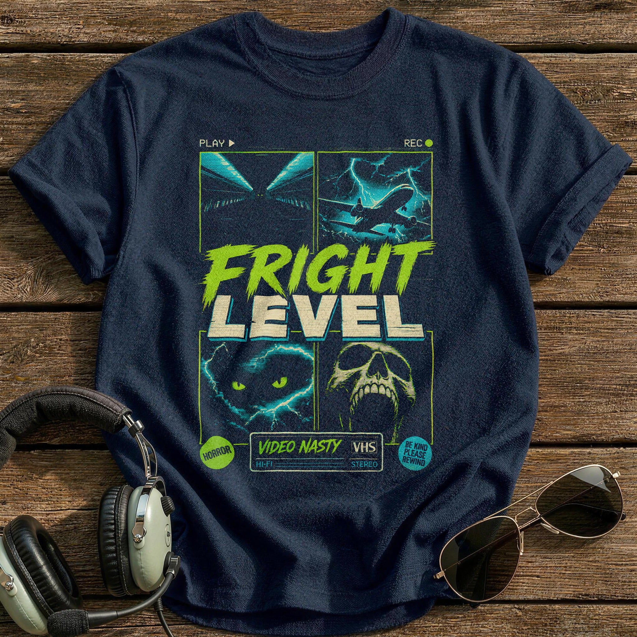 Fright Level 14 T-Shirt - Navy