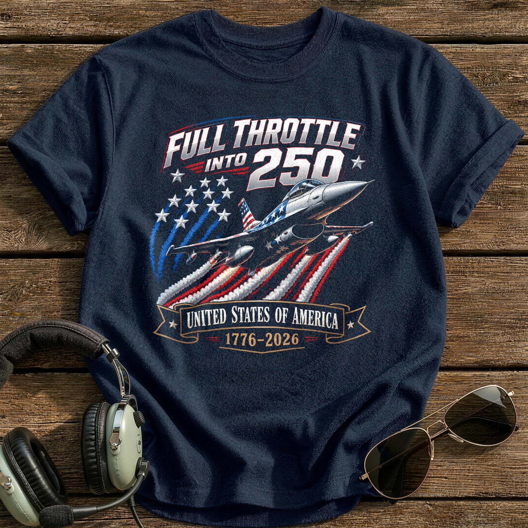 Full Throttle Into 250 T-Shirt - Navy