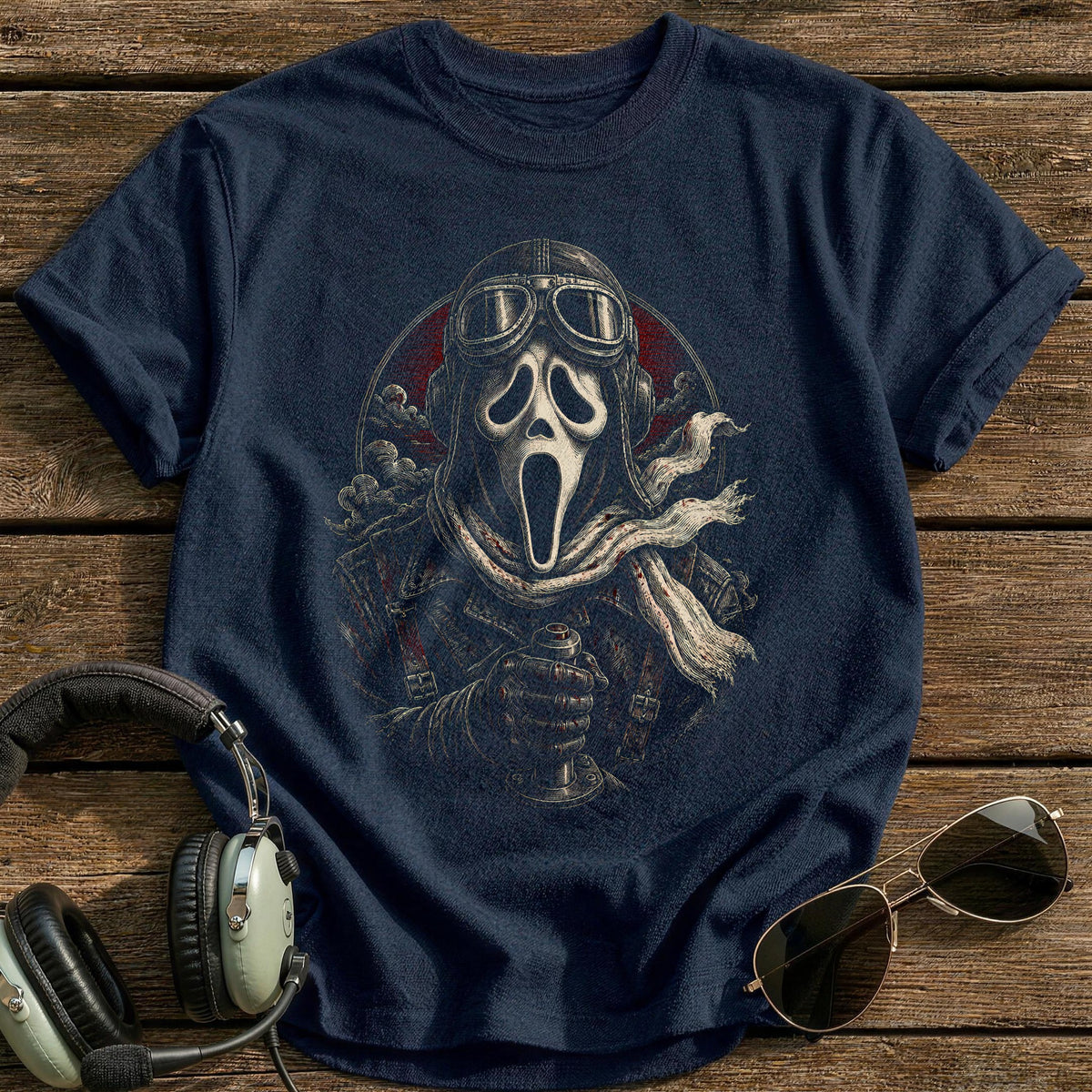 Ghostface Etched 41 T-Shirt - Navy