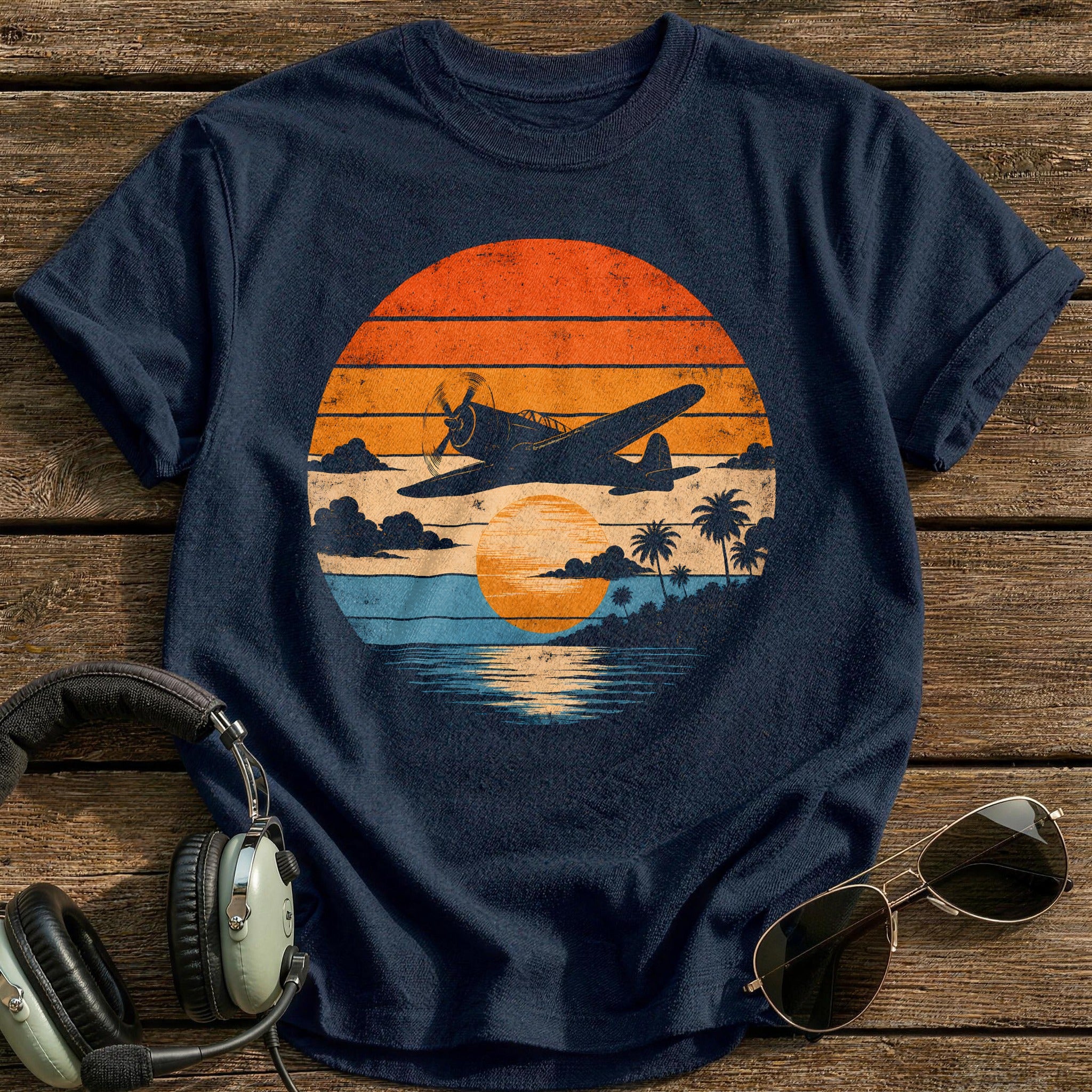 Golden Hour Approach - Navy
