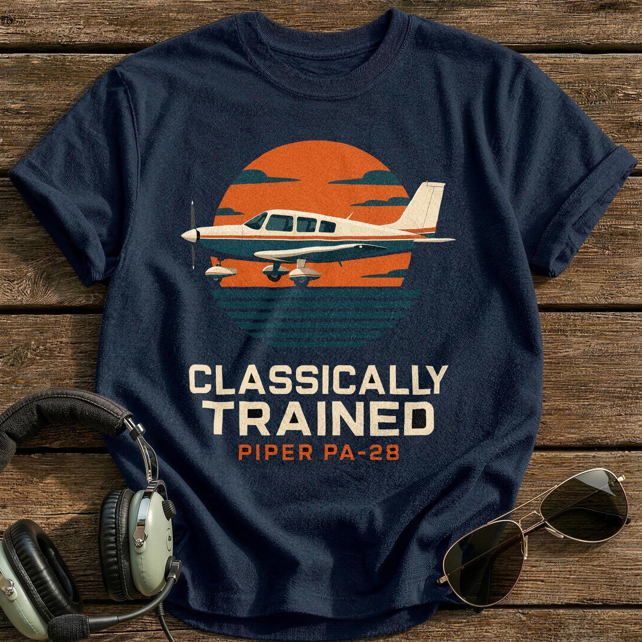 Golden Hour Trainer T-Shirt - Navy
