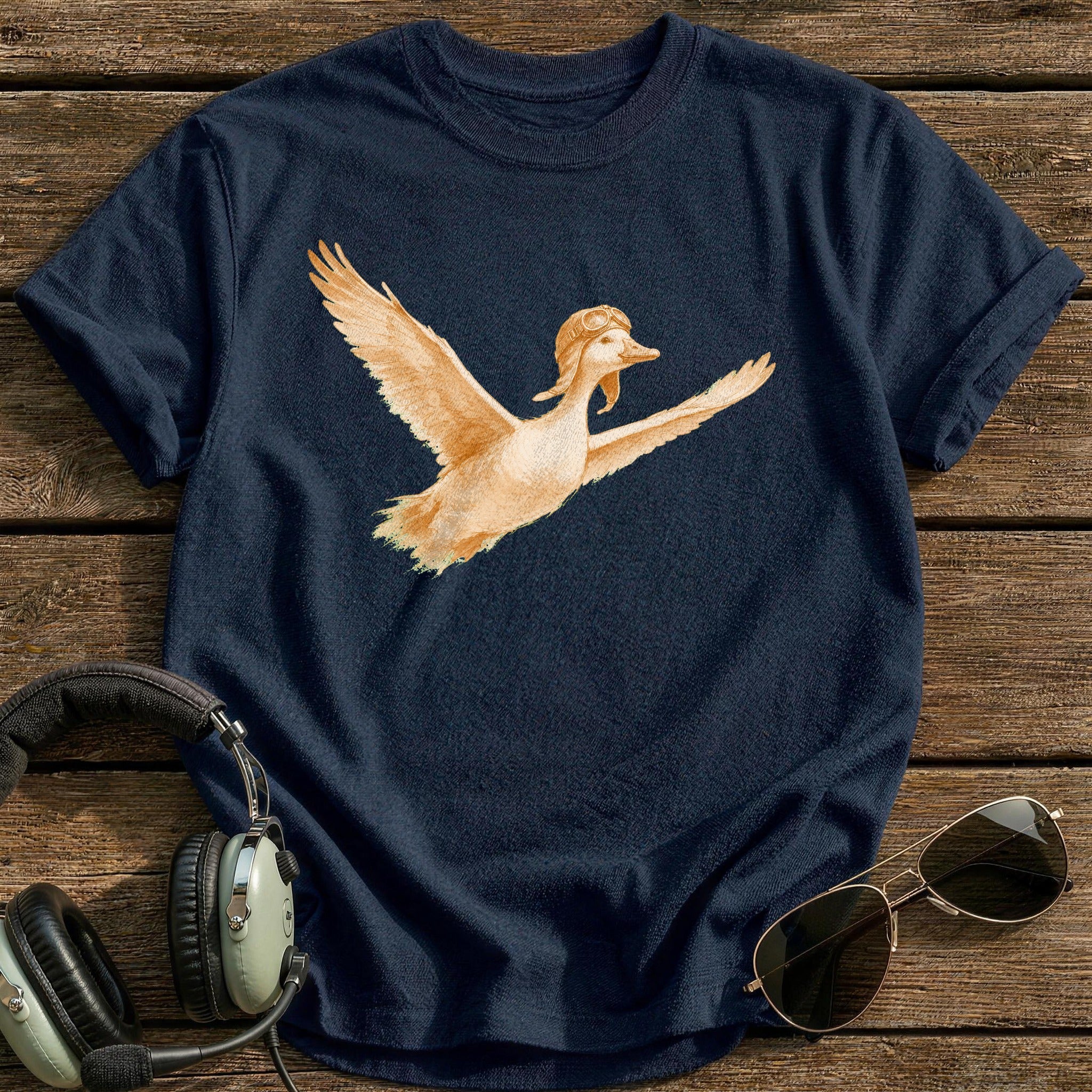 Goose on Final T-Shirt - Navy