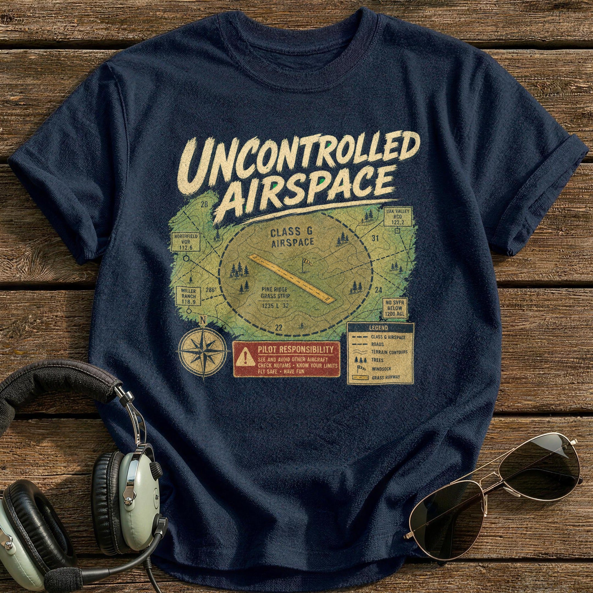 Grass Strip Gospel T-Shirt - Navy