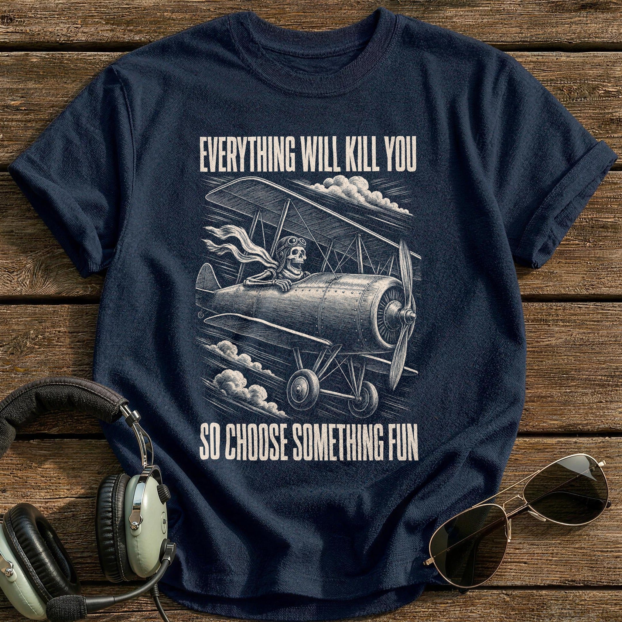 Grim Reaper Throttle T-Shirt - Navy