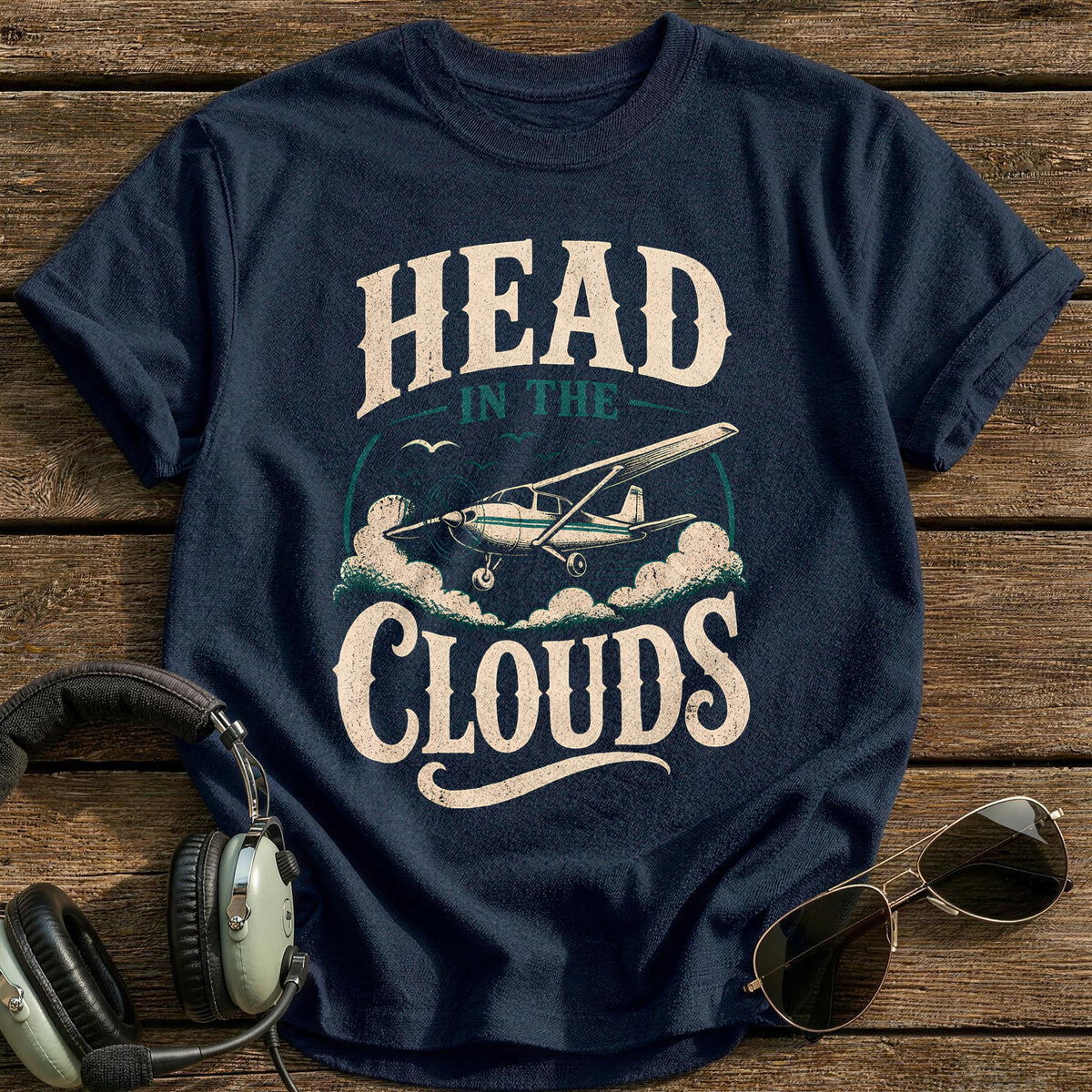 Head in the Clouds T-Shirt - Navy