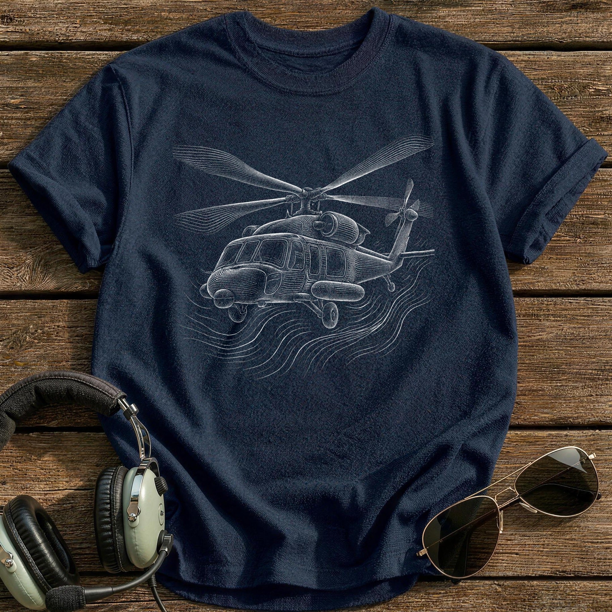 Helicopter 21 T-Shirt - Navy
