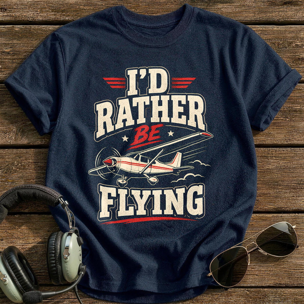 I'd Rather Be Flying 23 T-Shirt - Navy