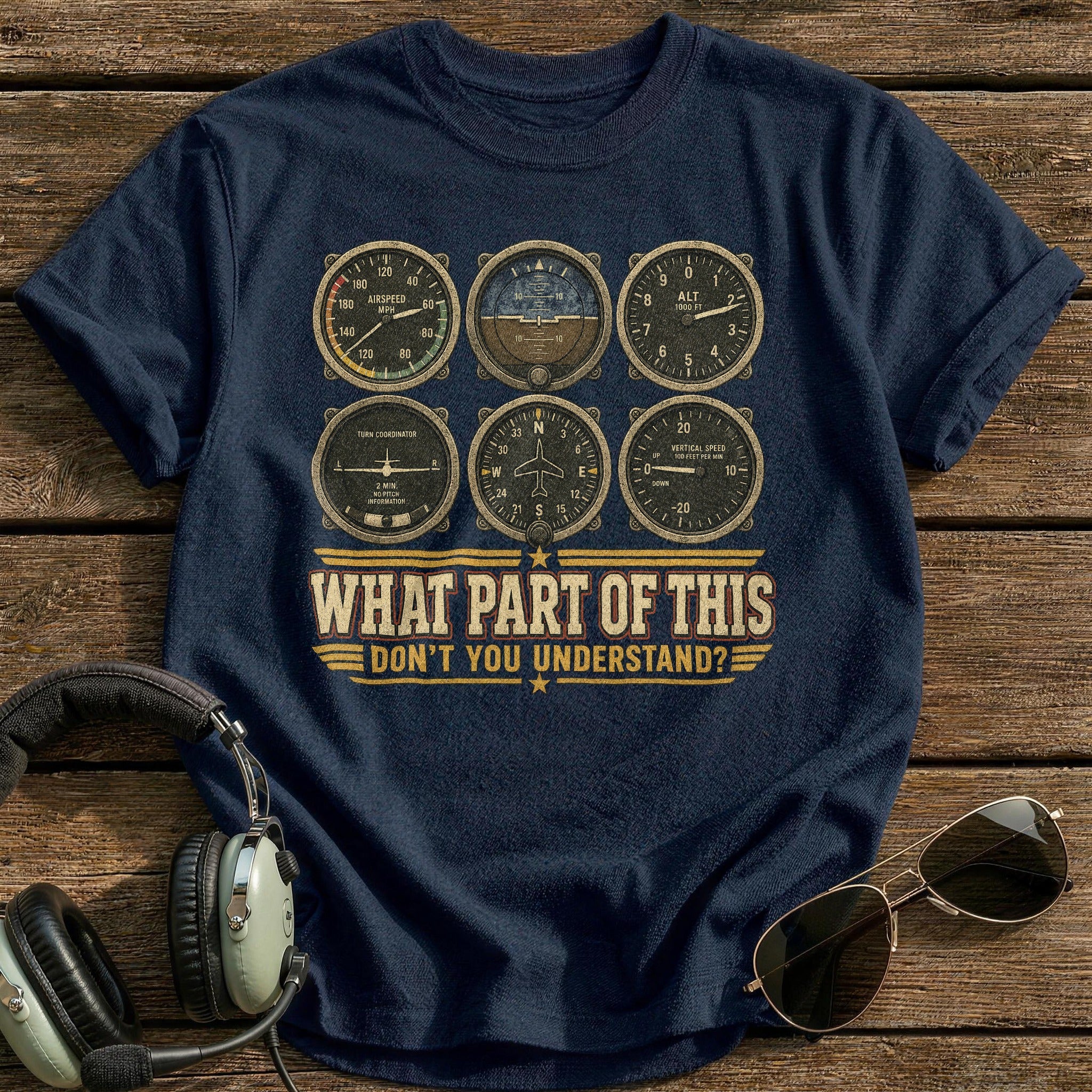 Instrument Panel Literacy T-Shirt - Navy