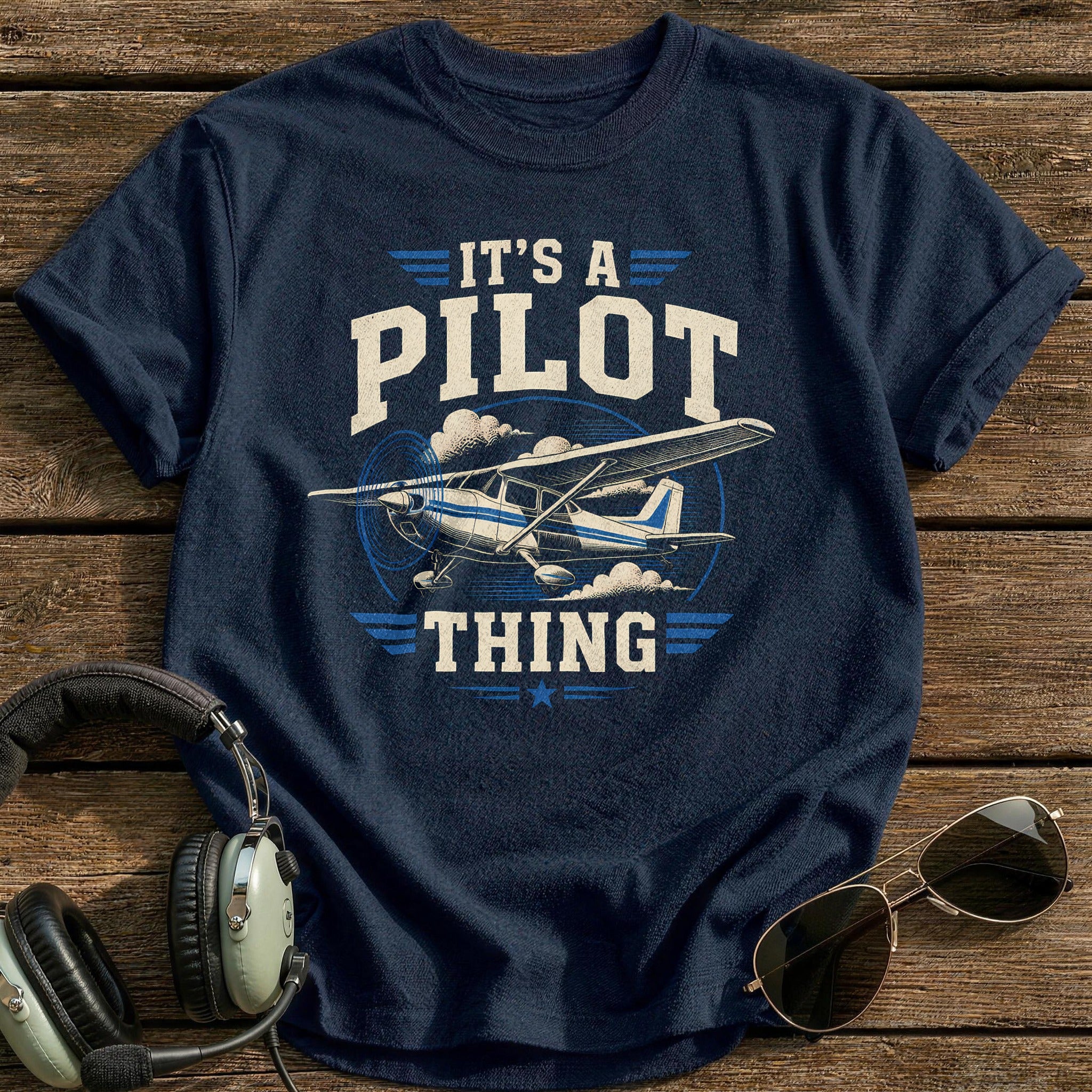 Its A Pilot Thing 86 T-Shirt - Navy