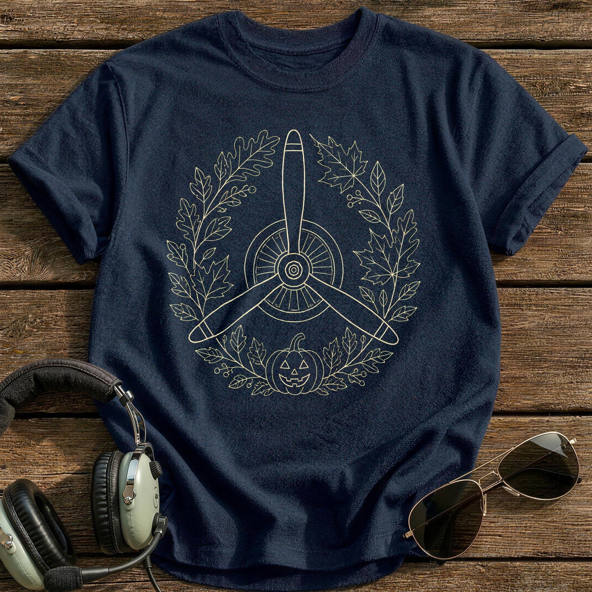Leaf Wreath Propeller 62 - Navy