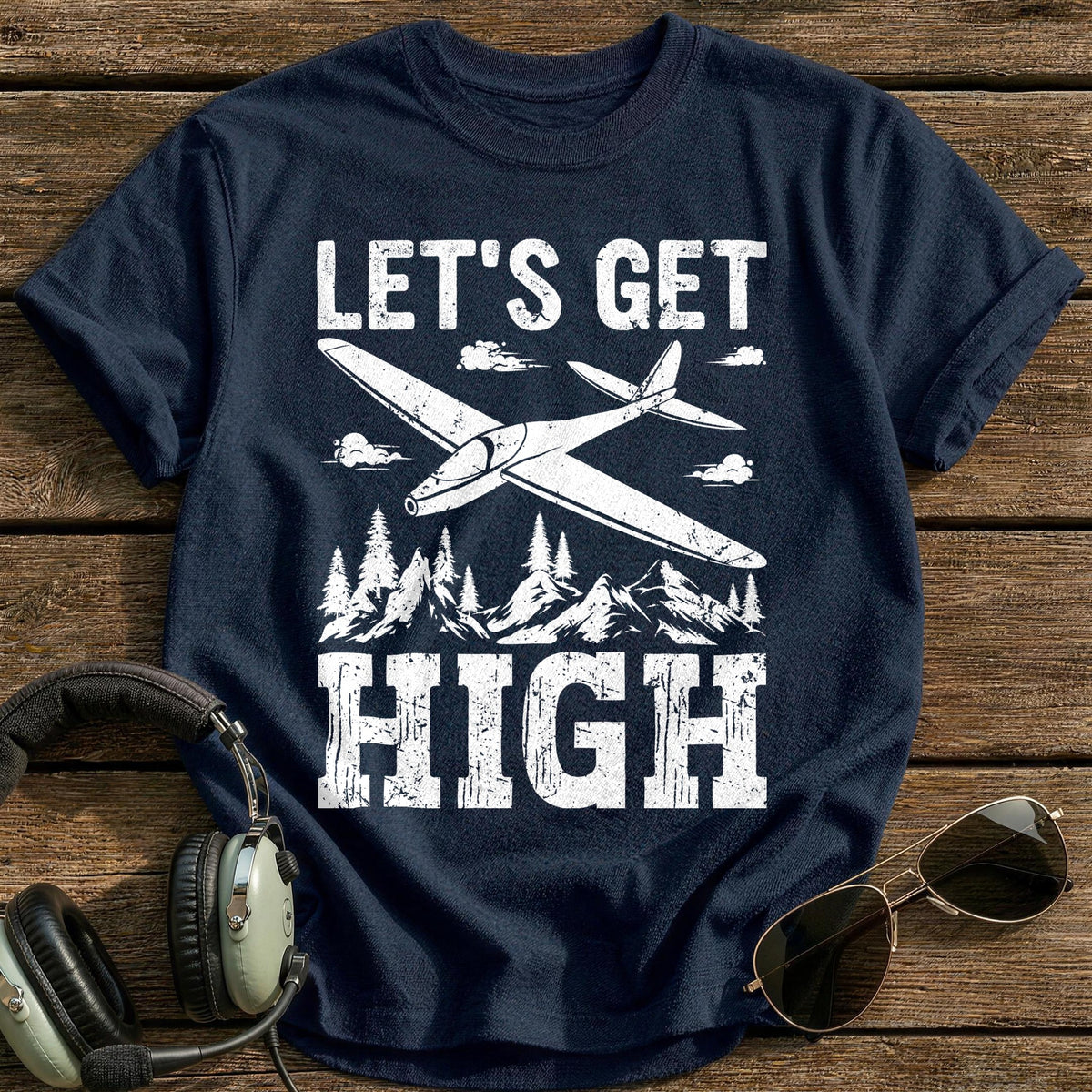 Let's Get High Glider T-Shirt - Navy