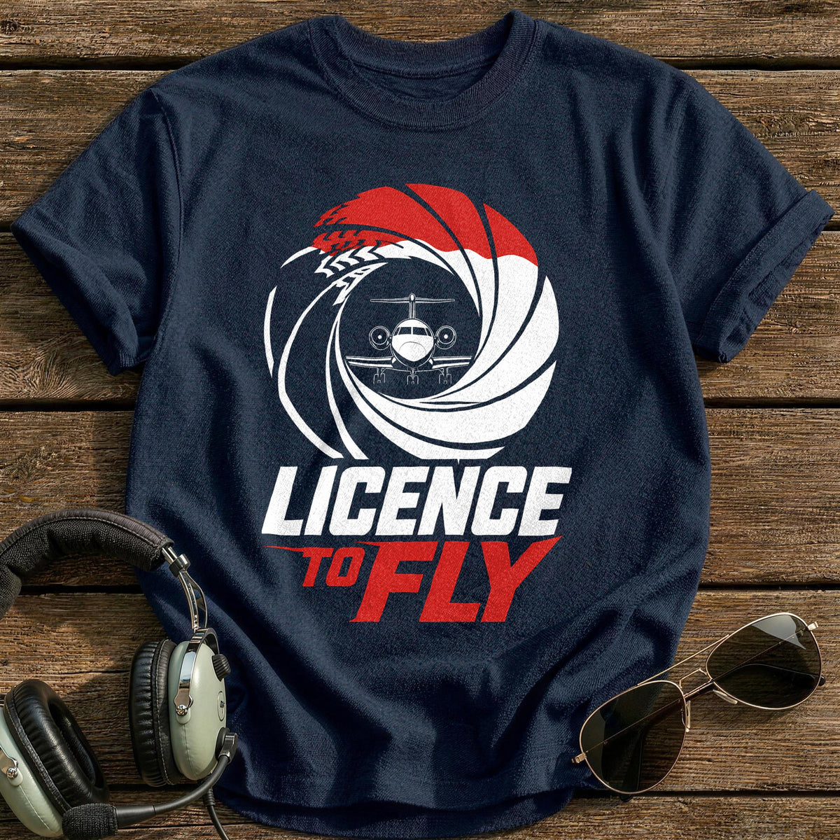 Licence to Fly T-Shirt - Navy