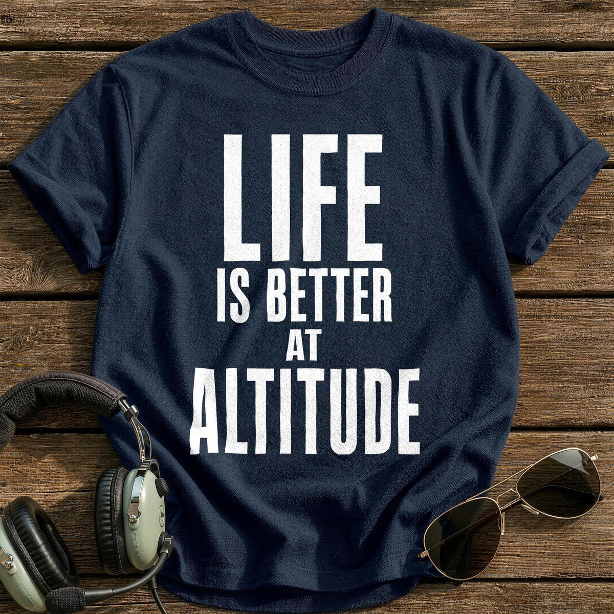 Life Better Altitude 20 T-Shirt - Navy
