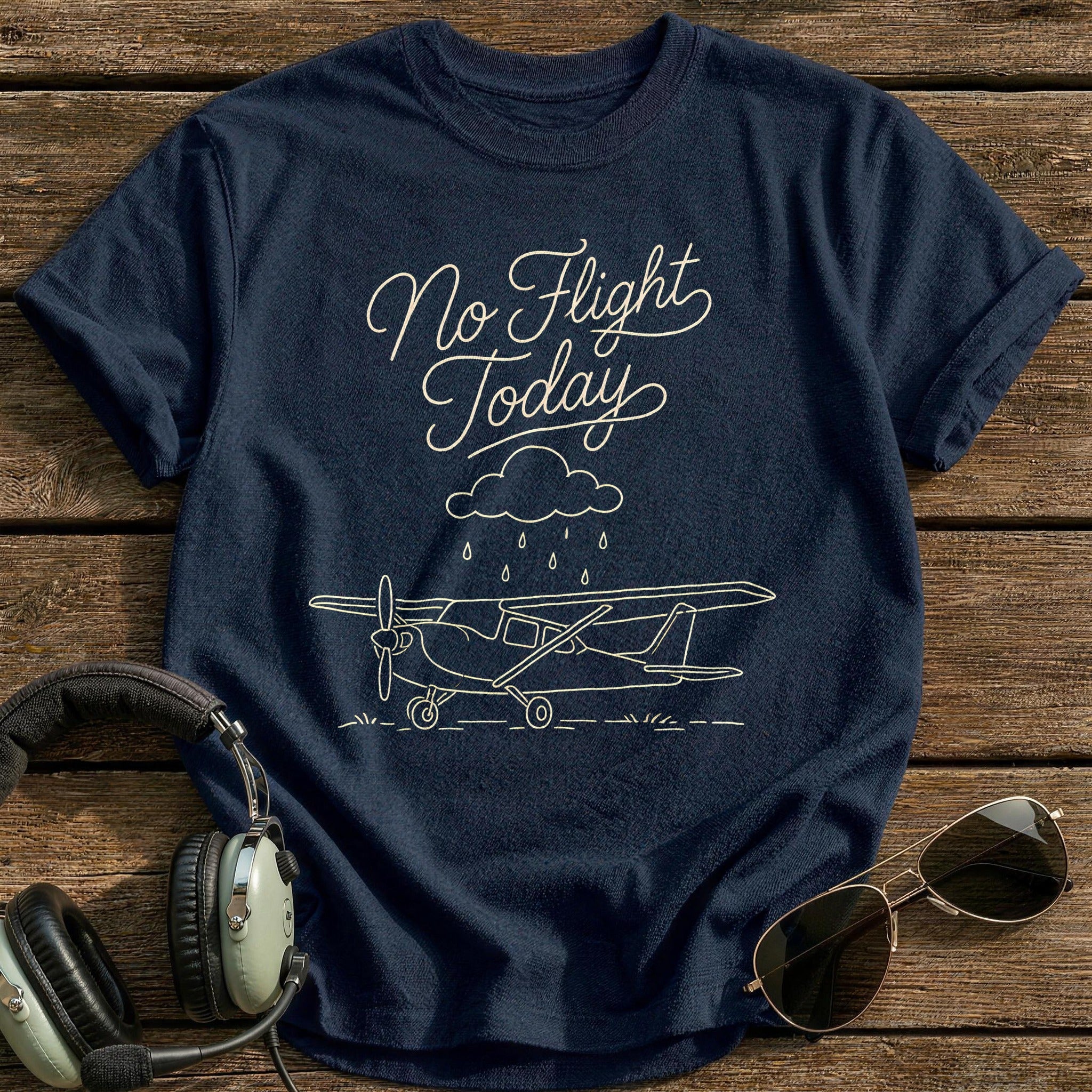Line Art No Flight Today 38 - Navy
