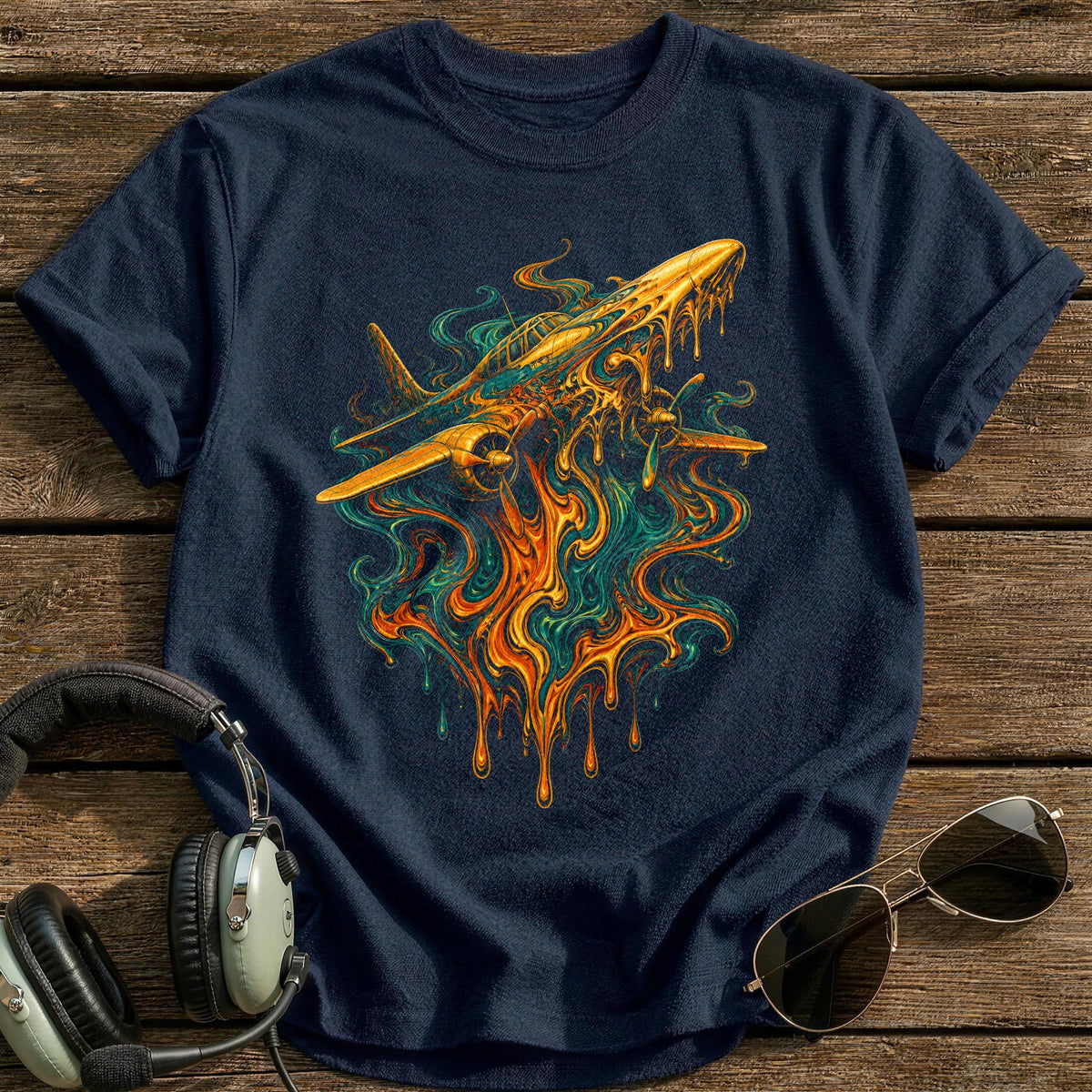Liquid Gold Ascent T-Shirt - Navy