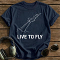 Live To Fly 97 T-Shirt - Navy