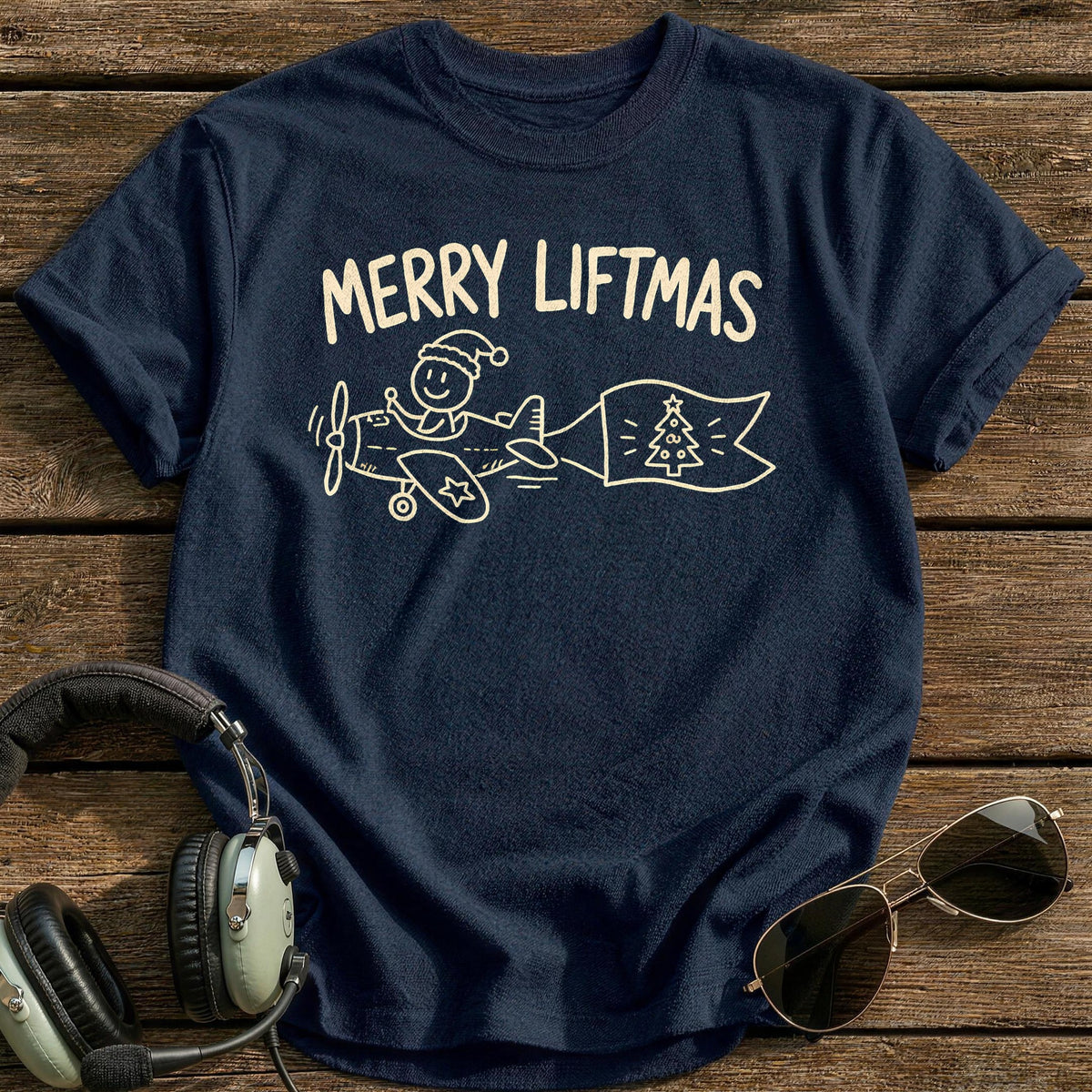 Merry Liftmas 86 T-Shirt - Navy