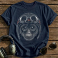 Monkey Pilot (Dusty Crimson) T-Shirt - Navy