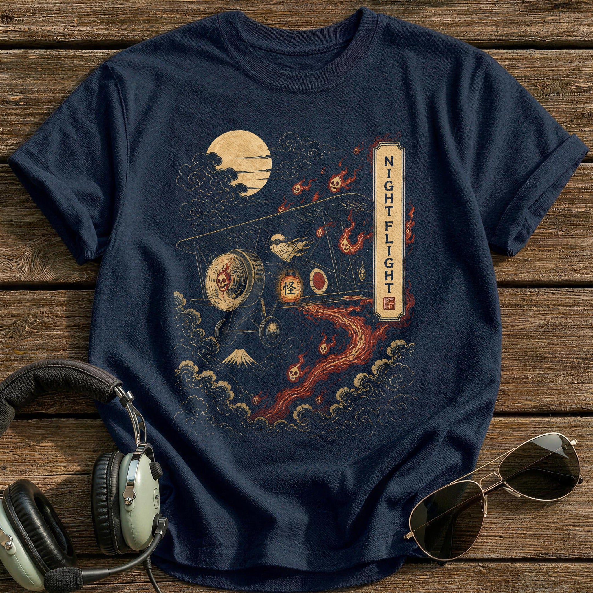 Night Flight 11 T-Shirt - Navy