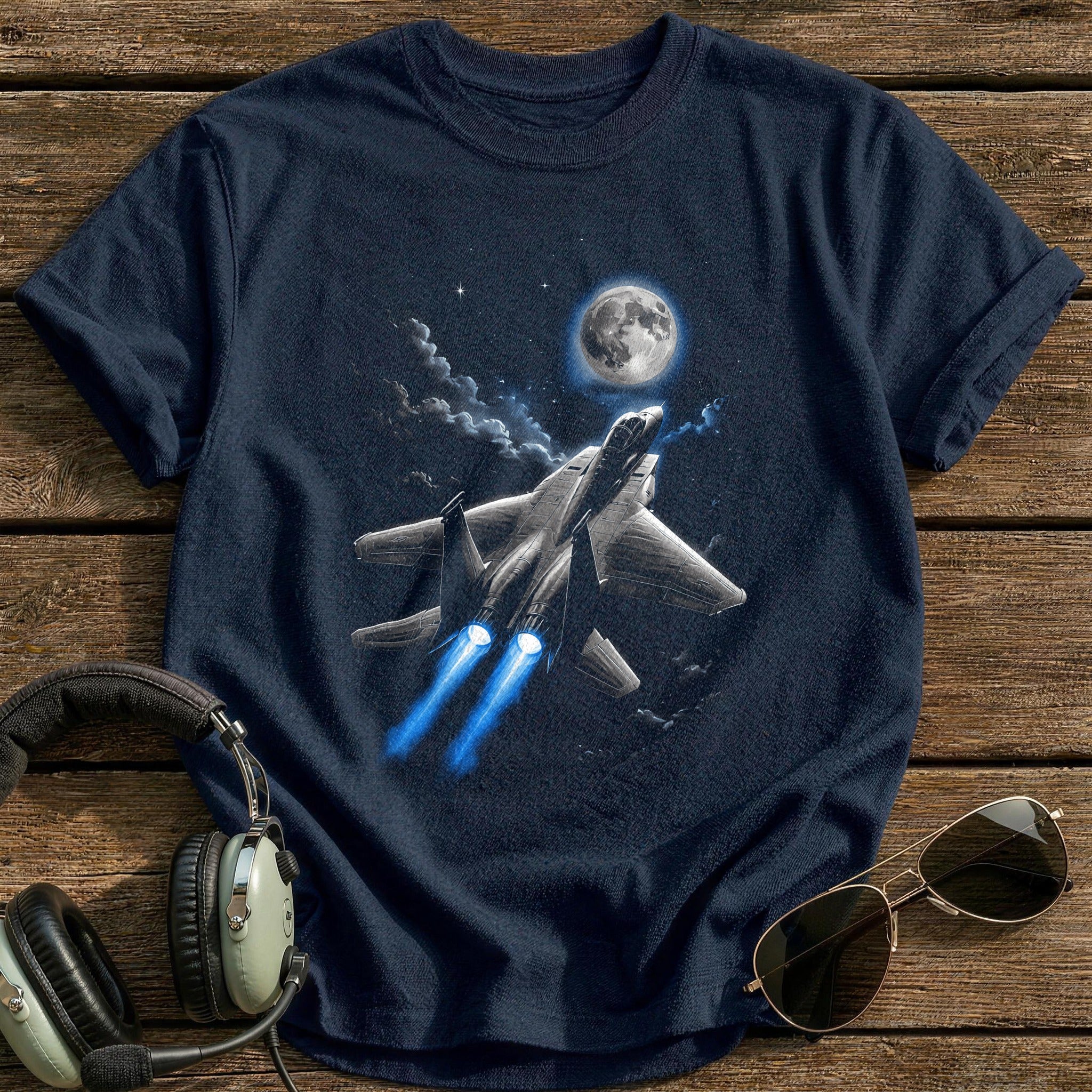 Night Jet Moon T-Shirt - Navy