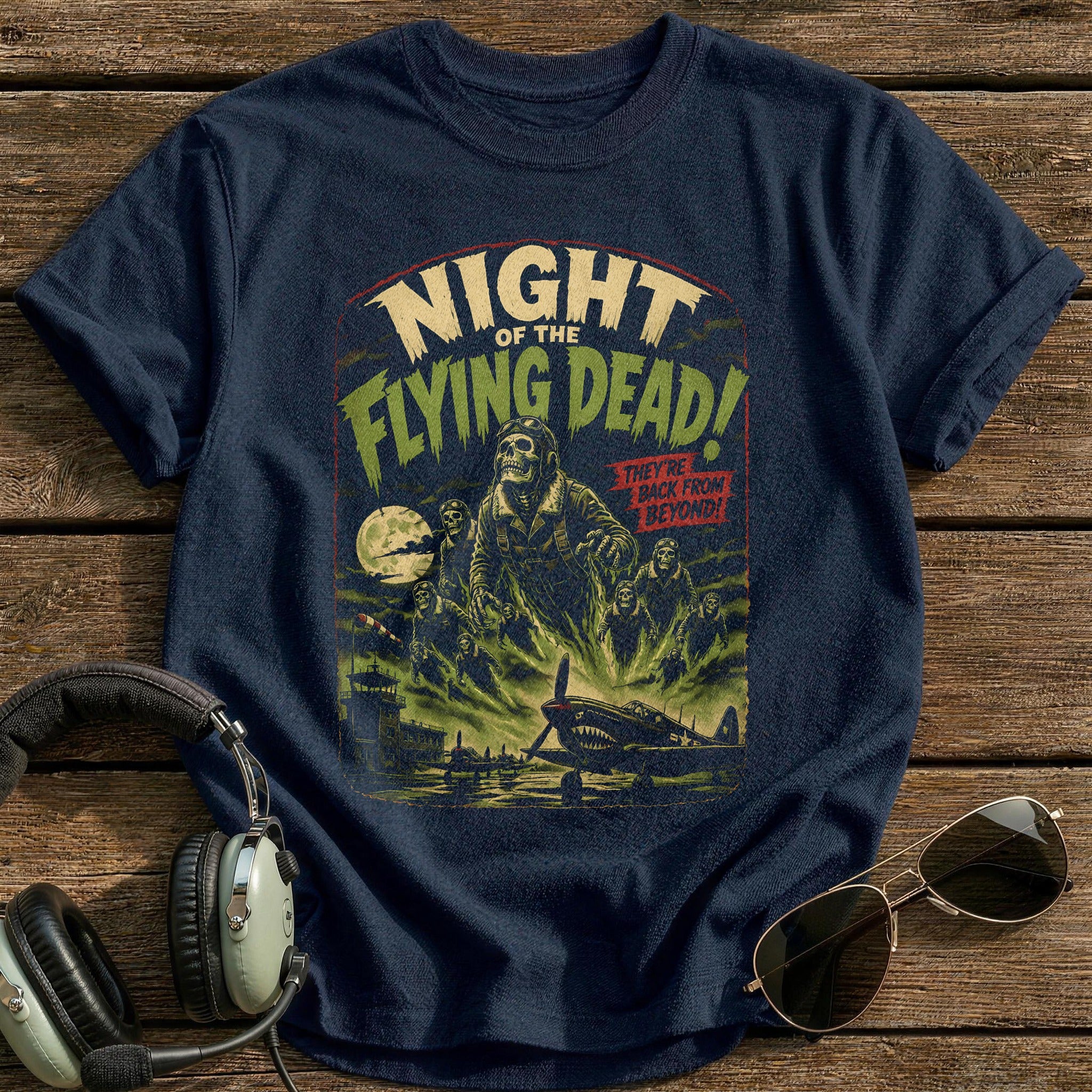 Night Of The Flying Dead 13 T-Shirt - Navy