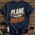 Obsessed & Airborne T-Shirt - Navy