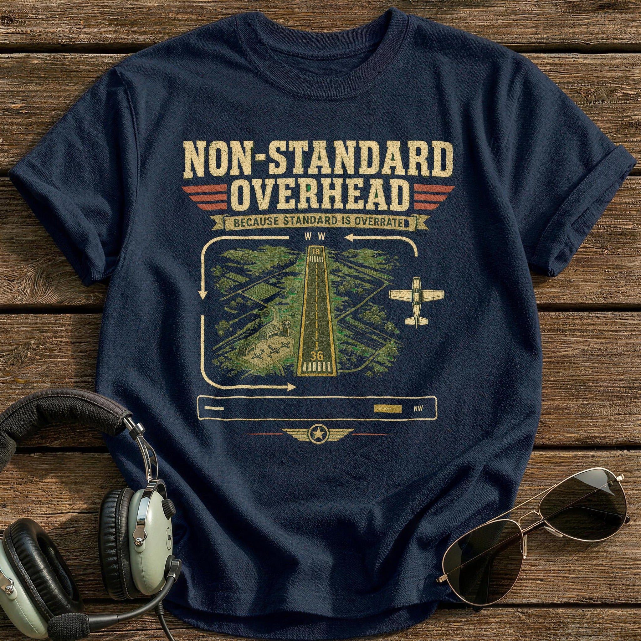 Overhead Clearance T-Shirt - Navy